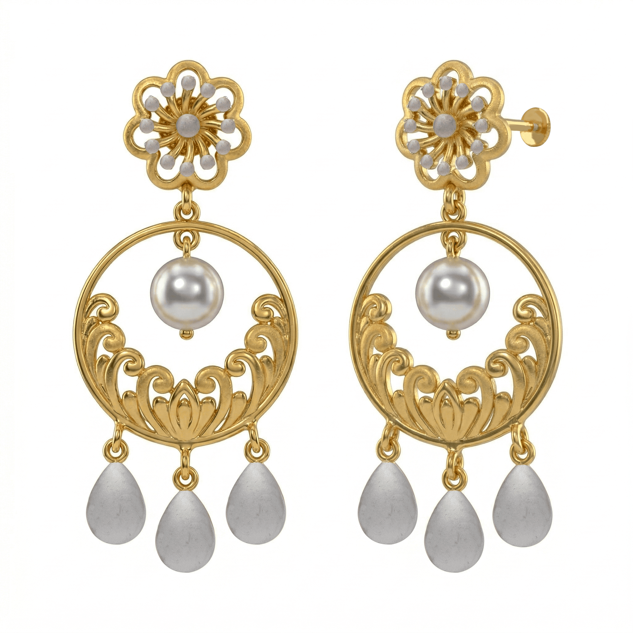 Floral Circle Drops , South Screw