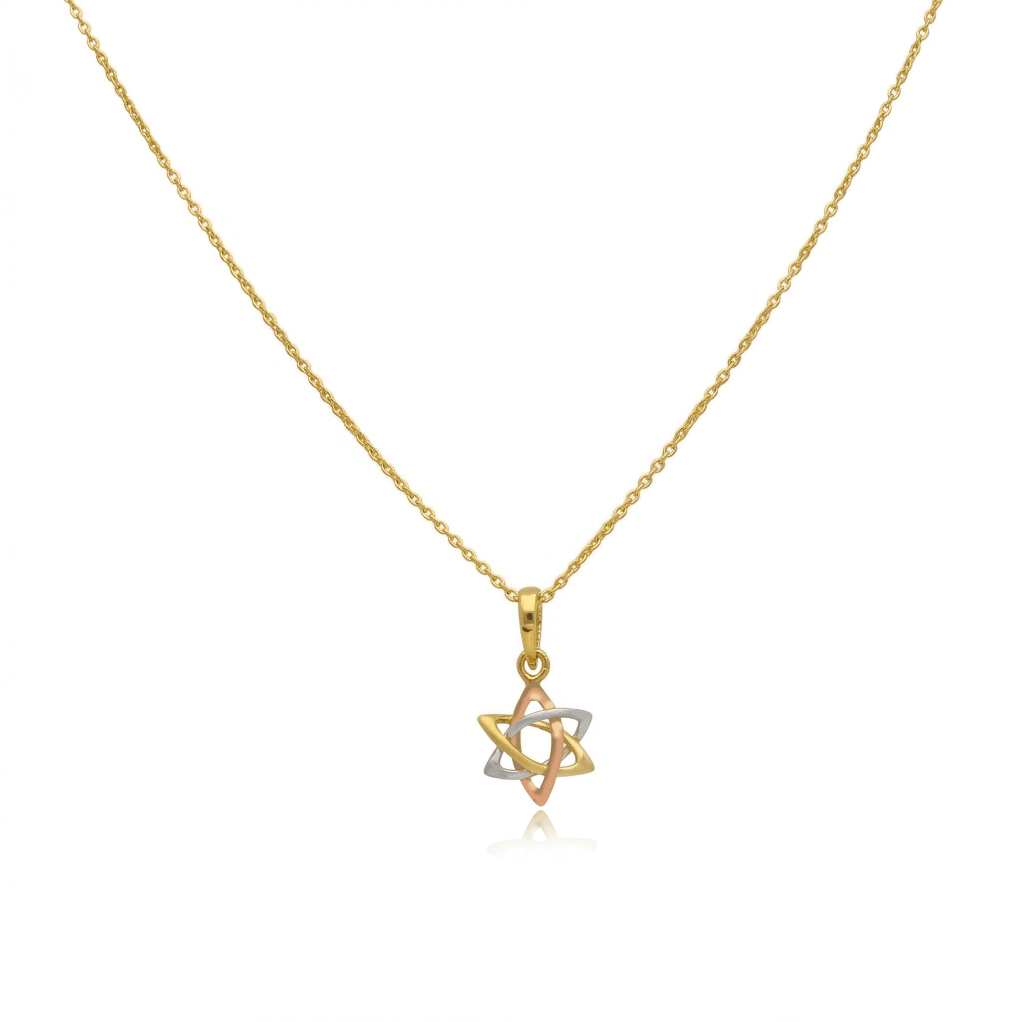 Tri-Tone Star Pendant ,