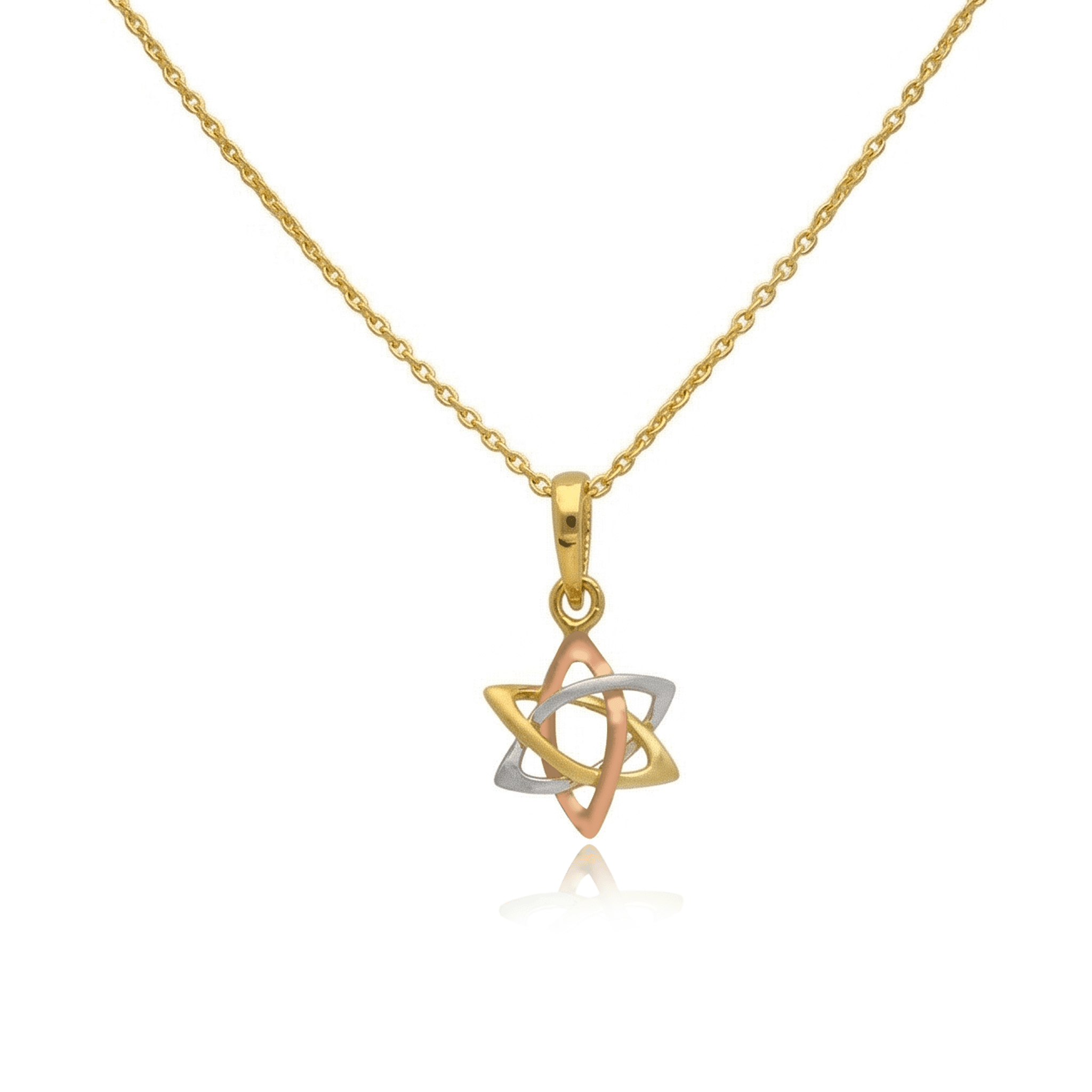 Tri-Tone Star Pendant ,