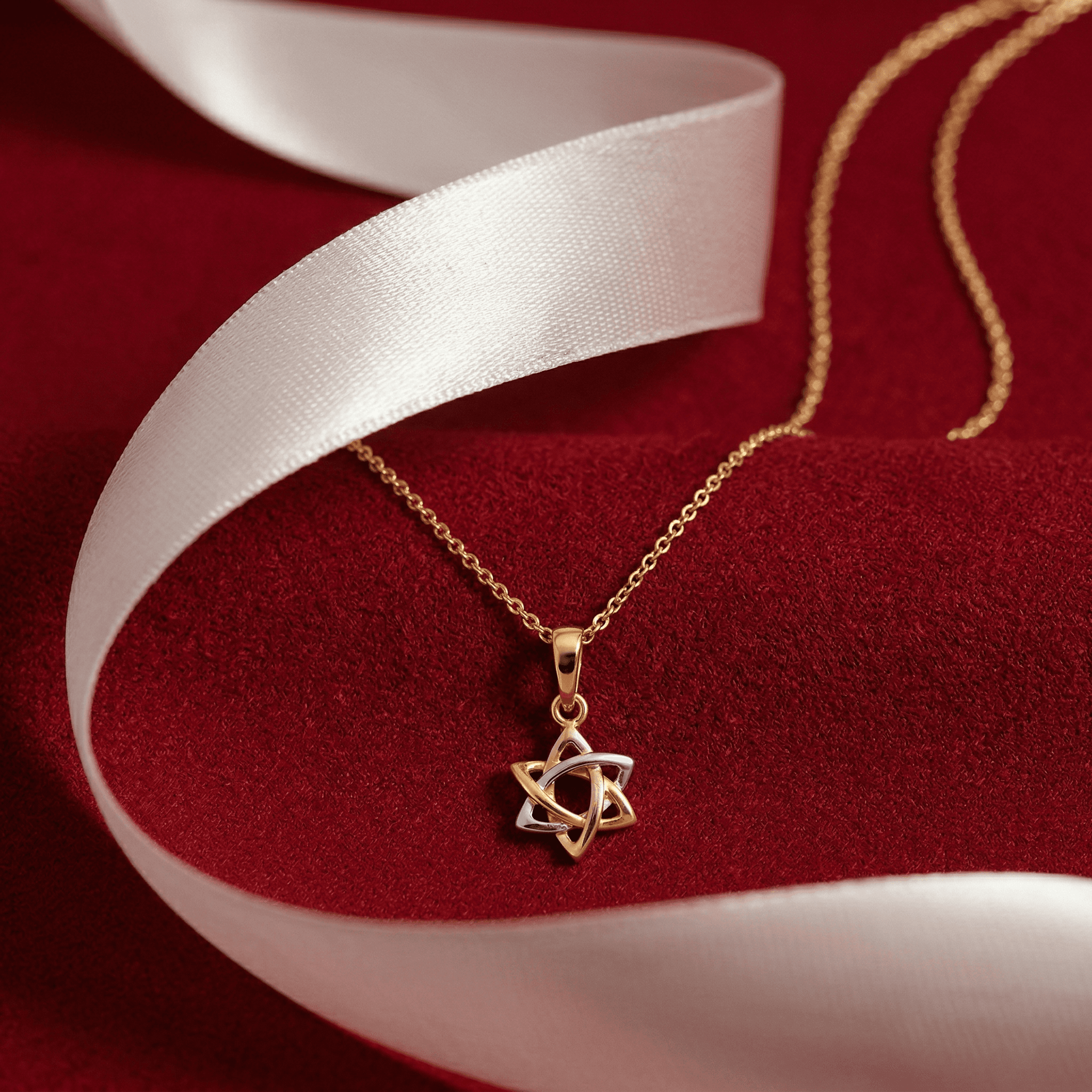 Tri-Tone Star Pendant ,