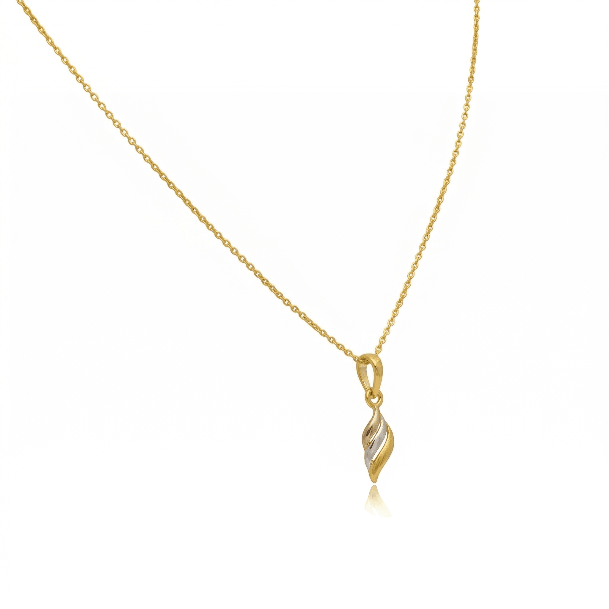 Tri-Tone Wave Pendant ,