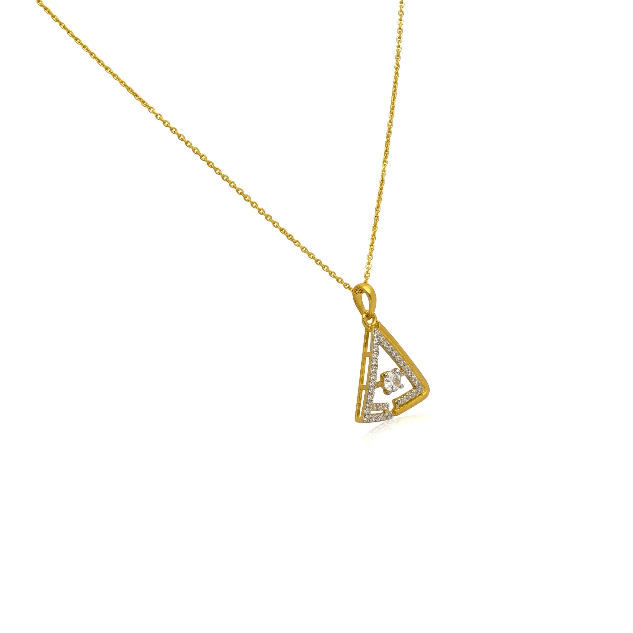Sparkling Triangle Pendant ,