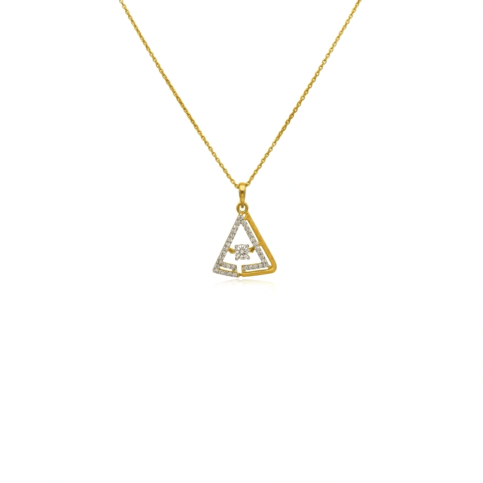 Sparkling Triangle Pendant ,