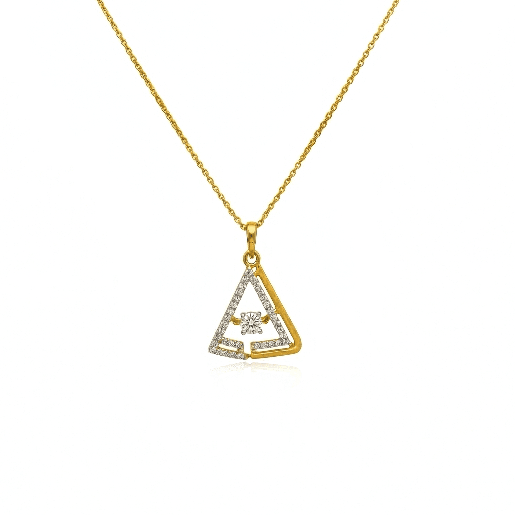 Sparkling Triangle Pendant ,