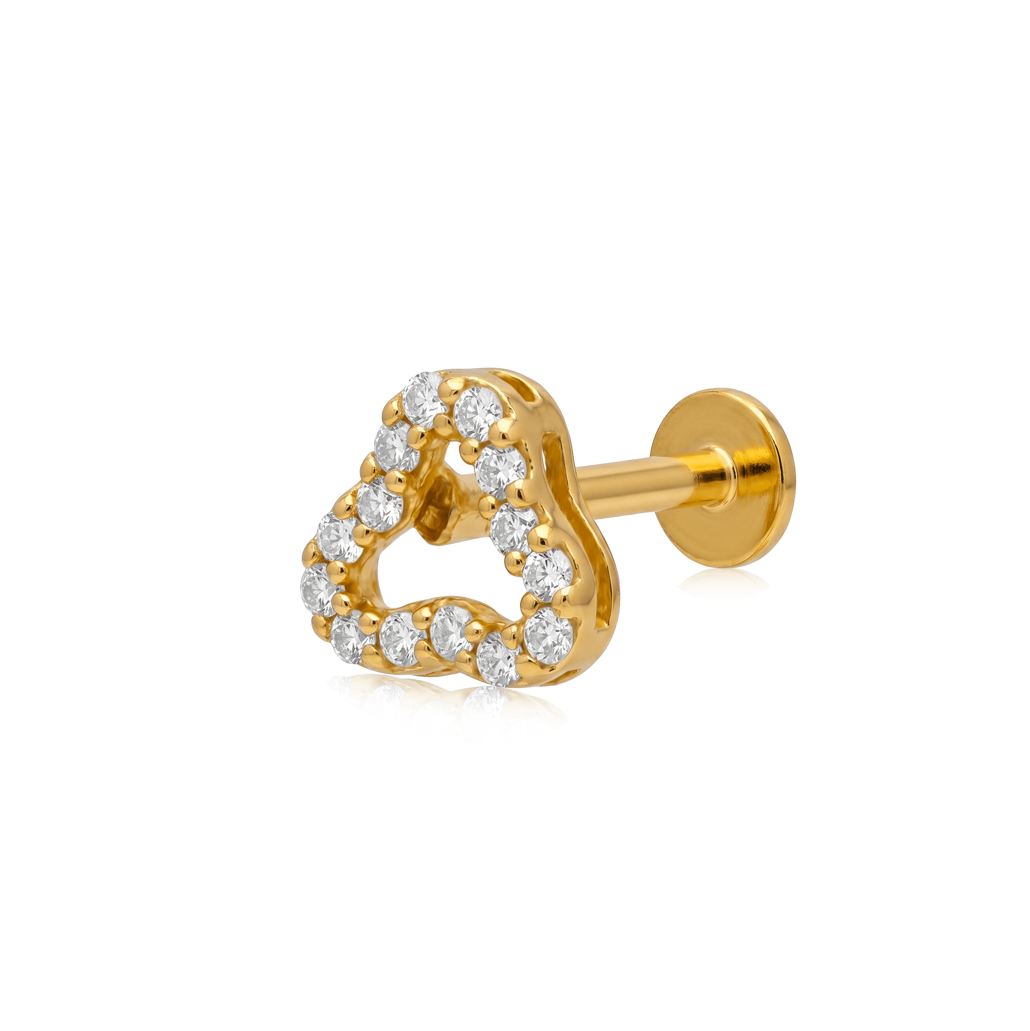 Sparkling Triangle Nose Stud ,