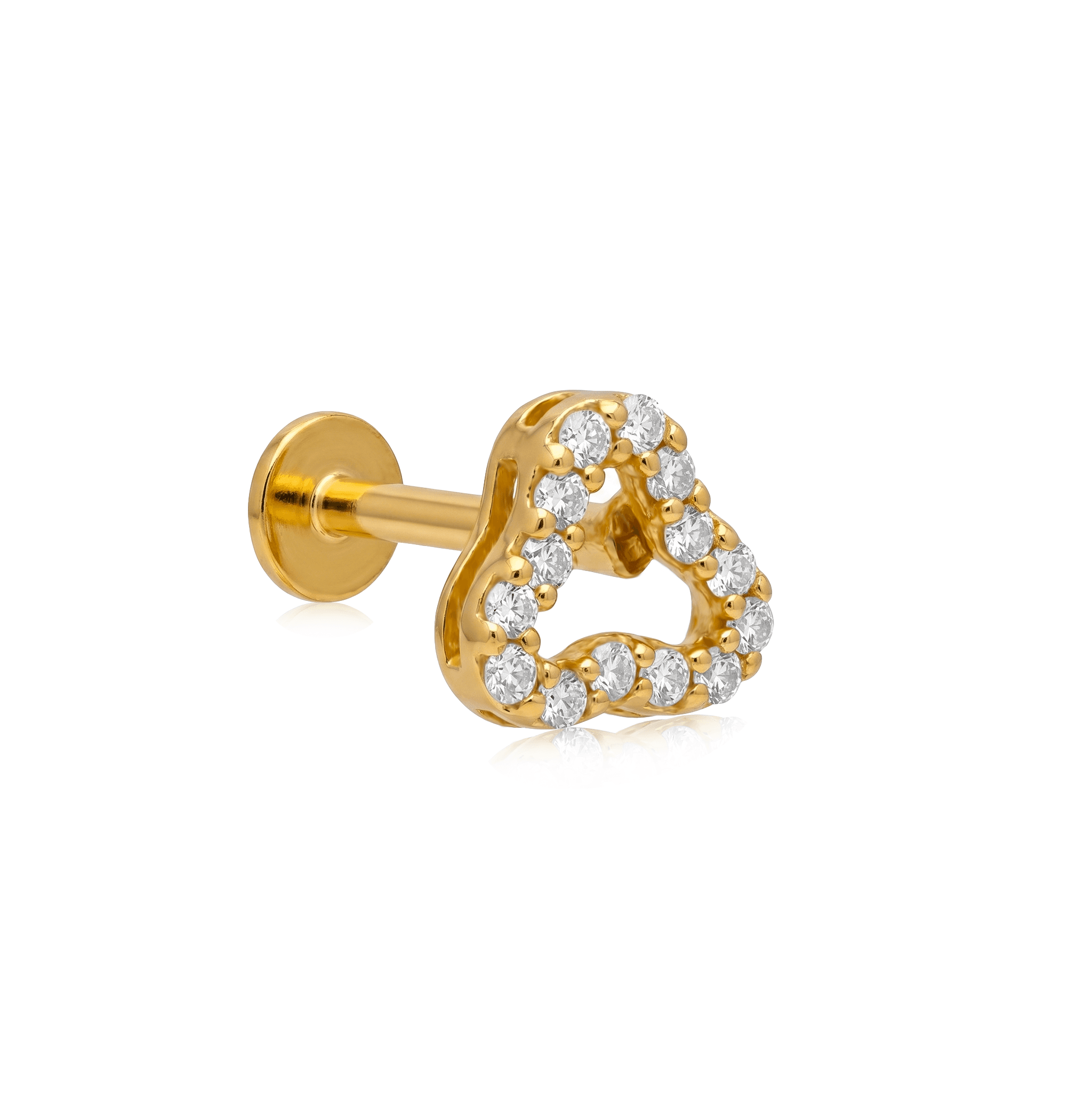 Sparkling Triangle Nose Stud ,