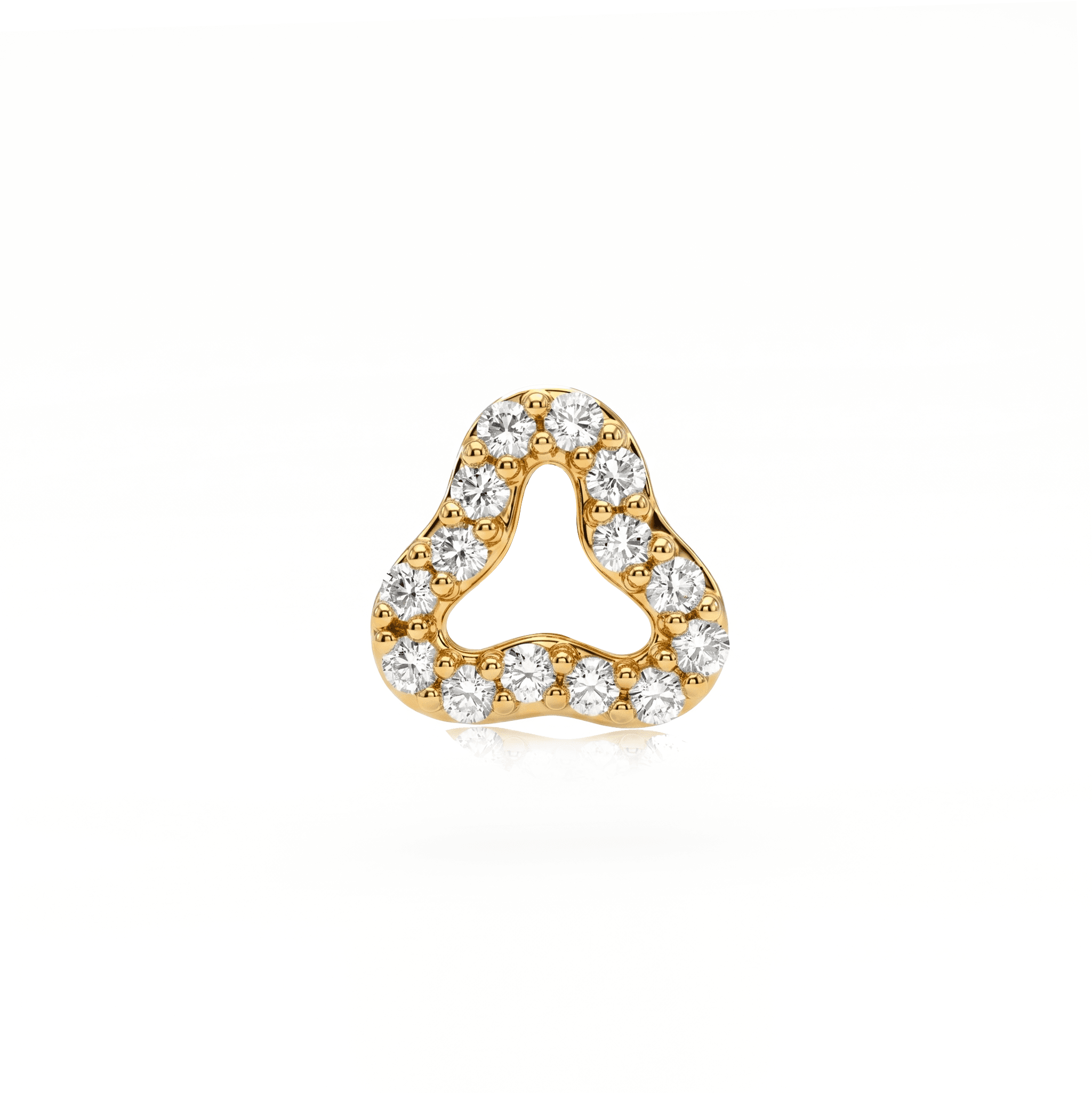 Sparkling Triangle Nose Stud ,