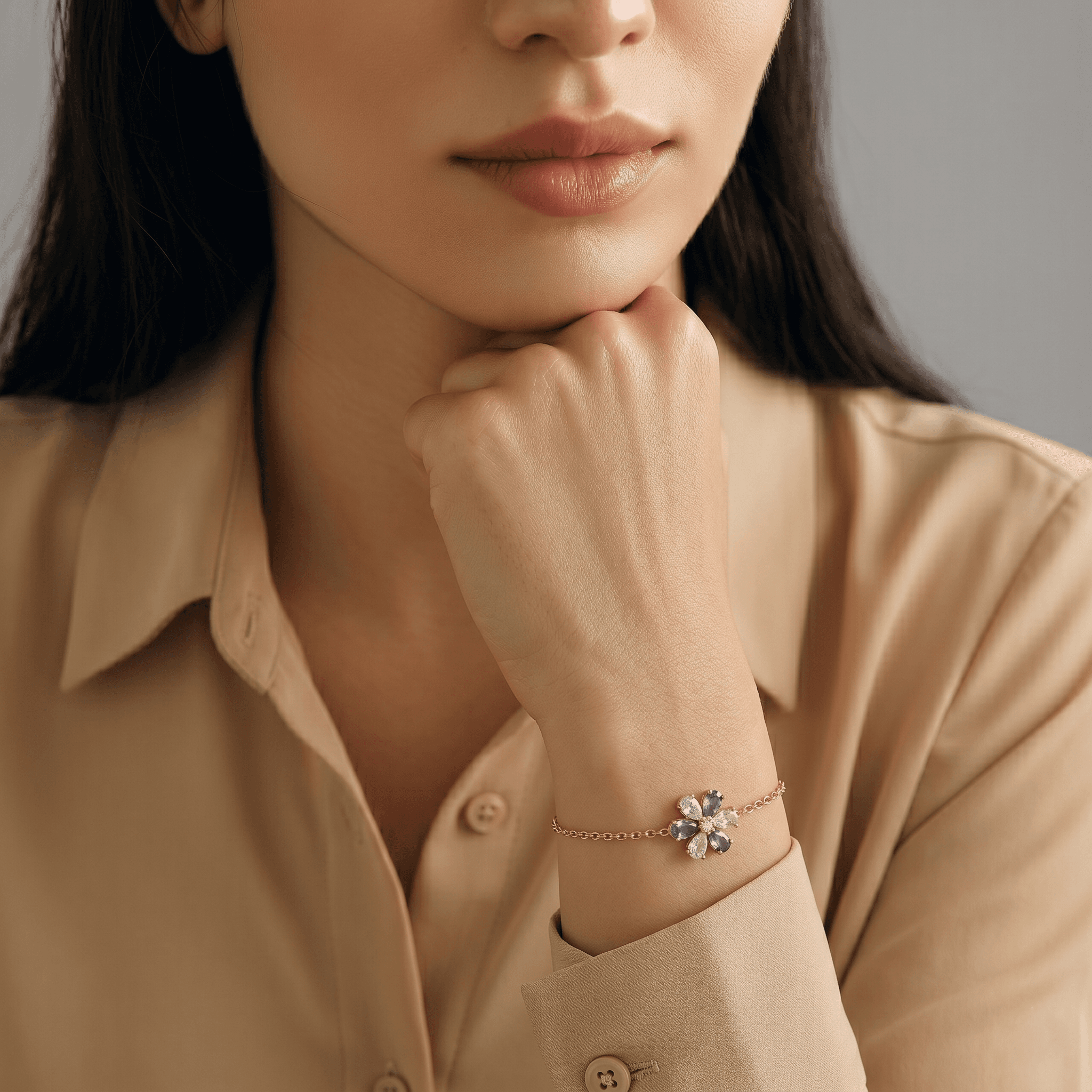 Violet Flora Bracelet ,
