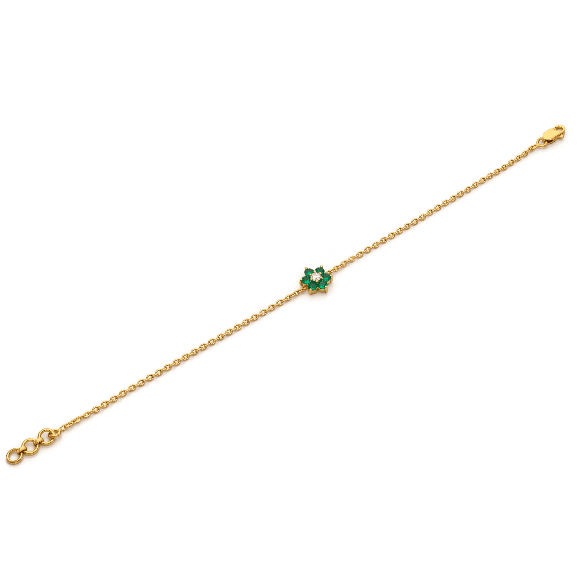 Petal &Vermeil Gold Chain Bracelet ,