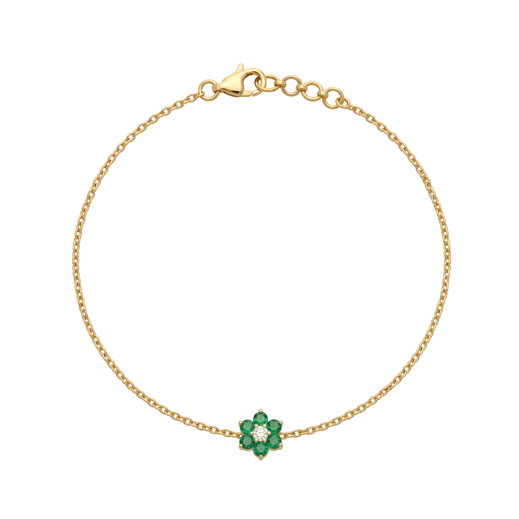 Petal &Vermeil Gold Chain Bracelet ,