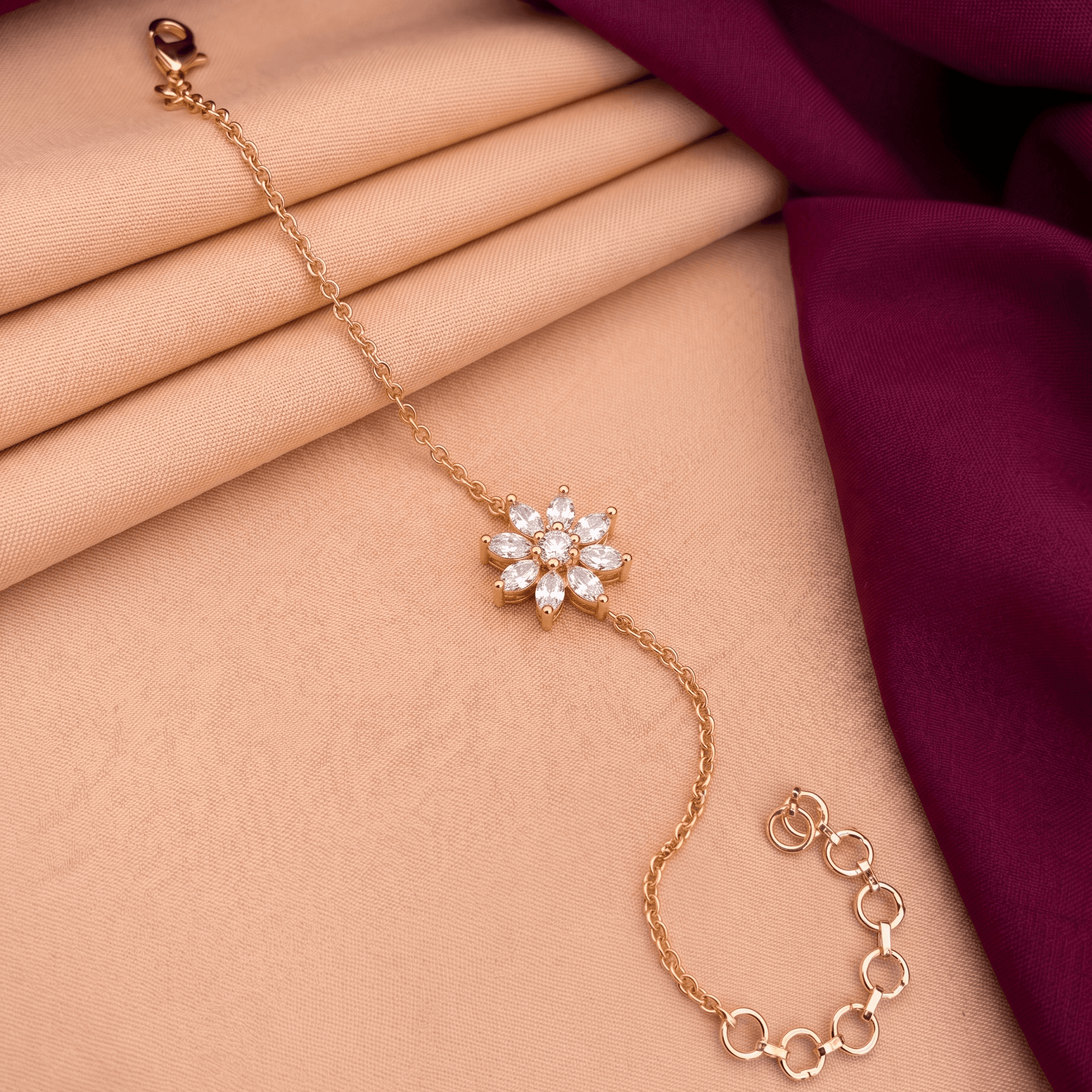 Stella Floral Chain Bracelet ,