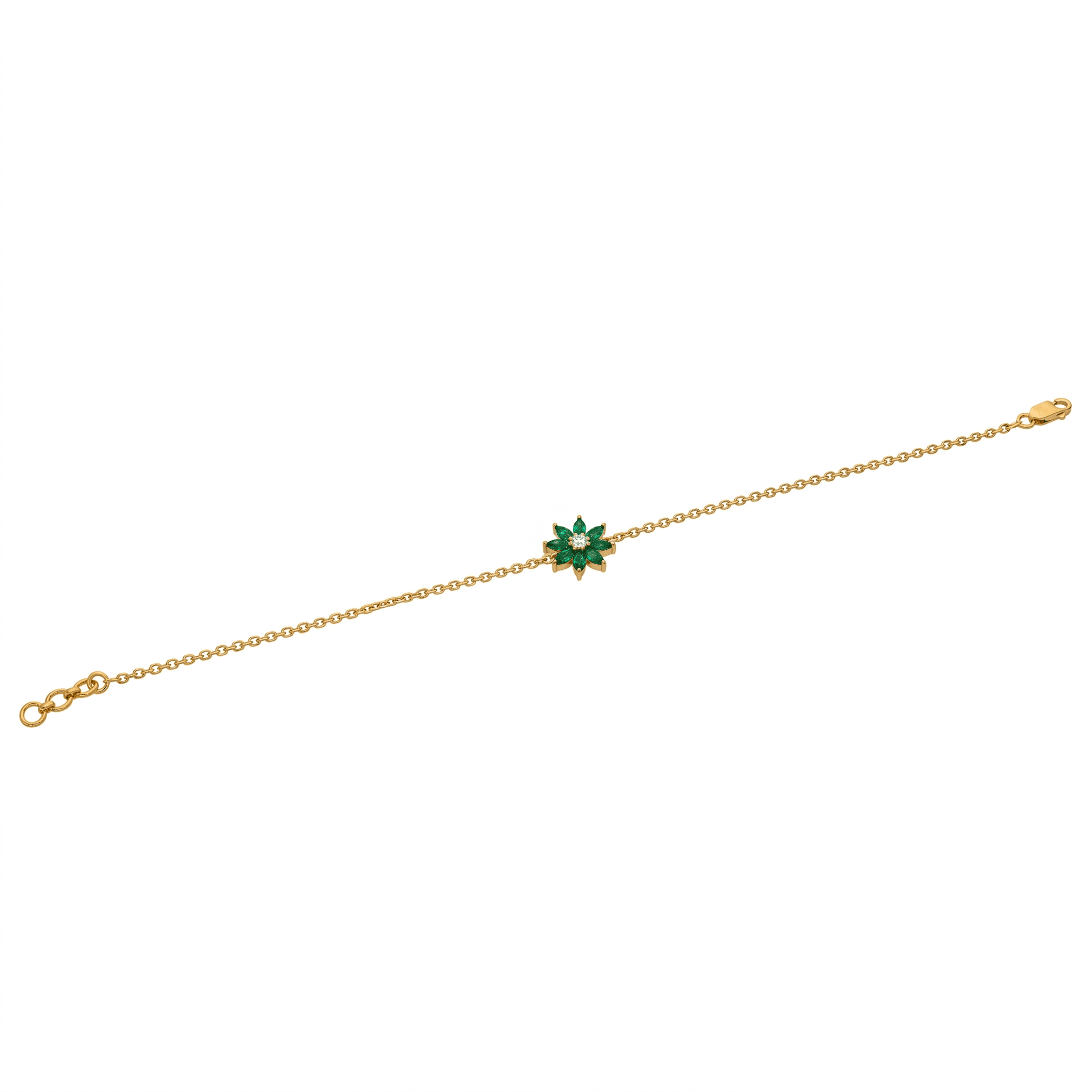 Vermeil Gold Plated flower bracelet ,
