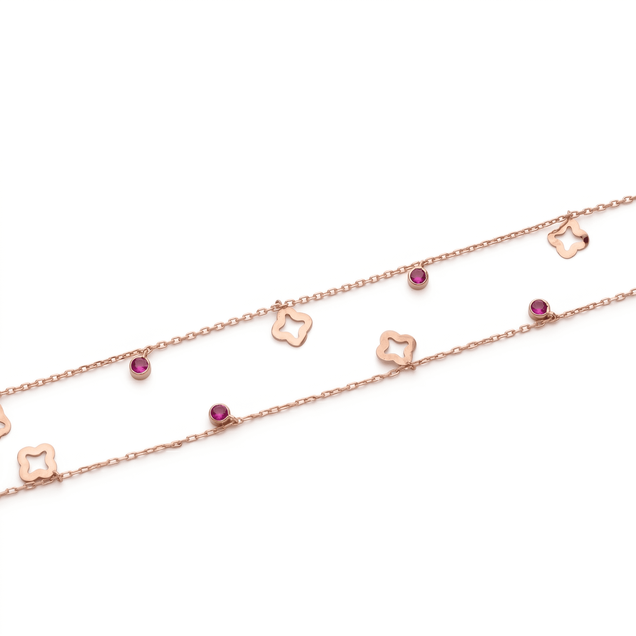 Aura Quatrefoil Anklet ,