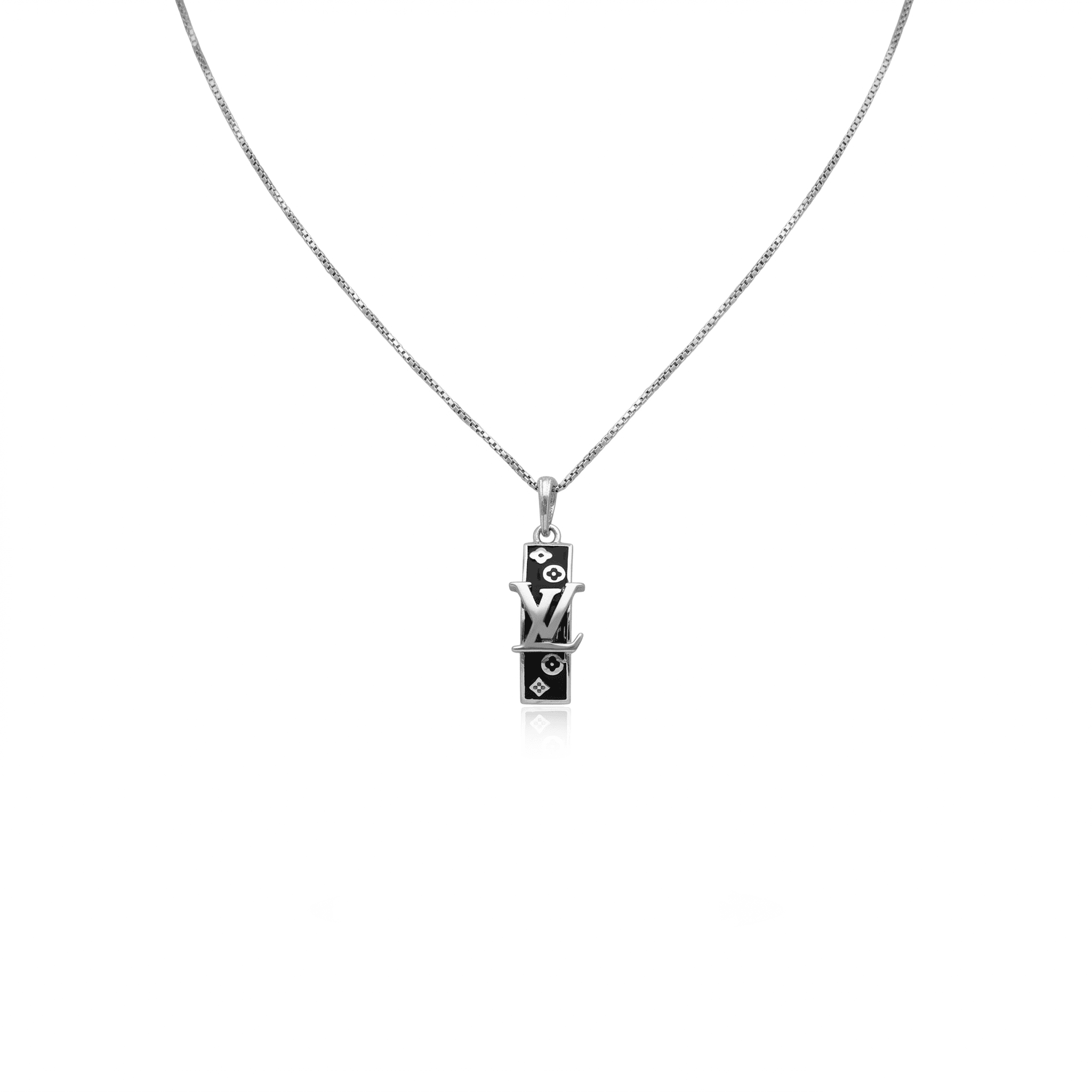 Onyx Monogram Bar Pendant ,