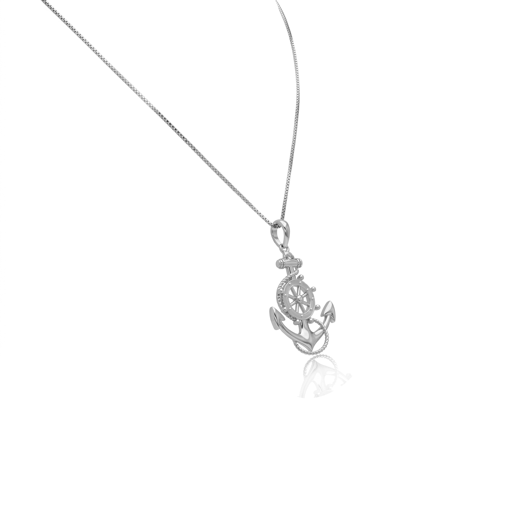 Anchor and Ship Wheel Pendant ,