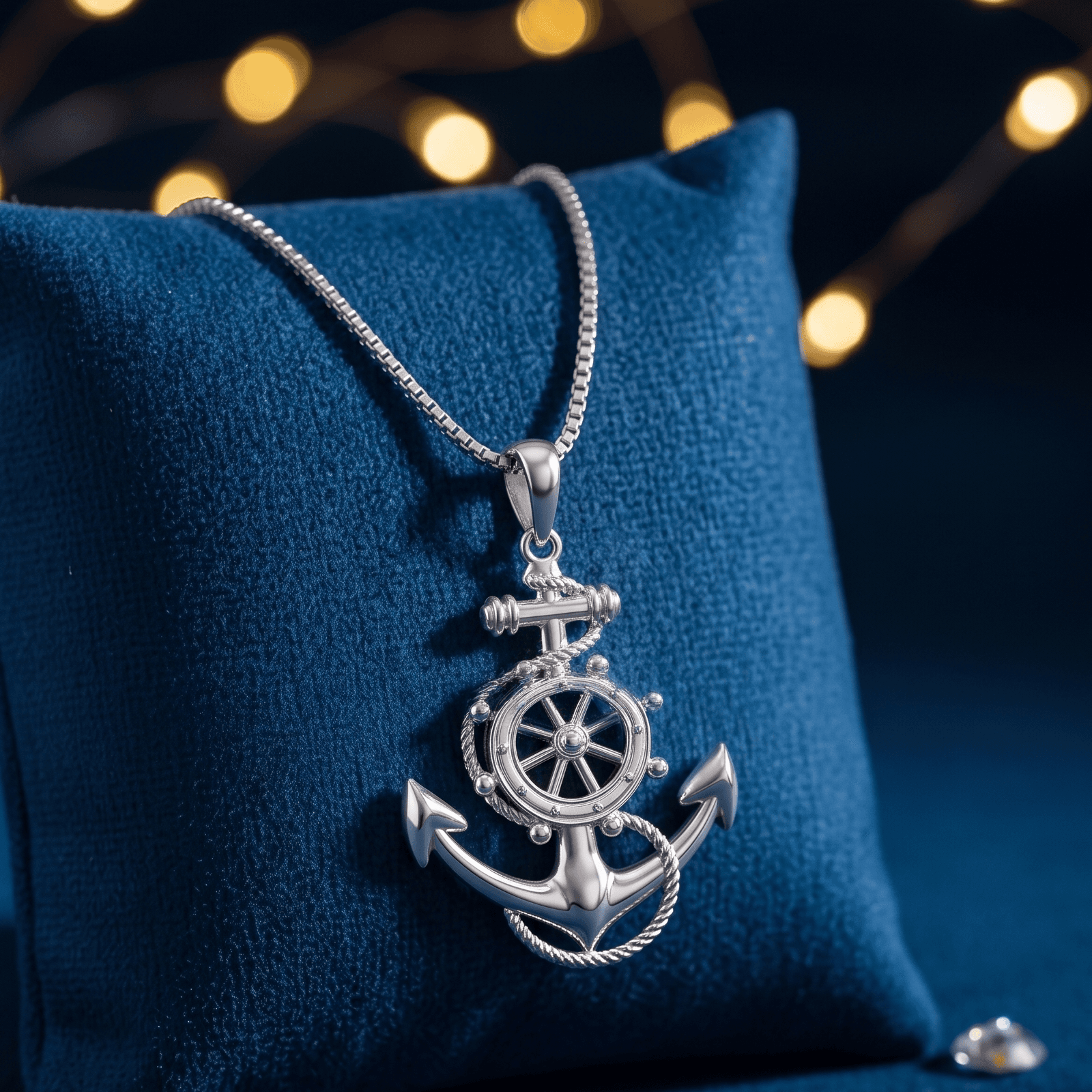 Anchor and Ship Wheel Pendant ,