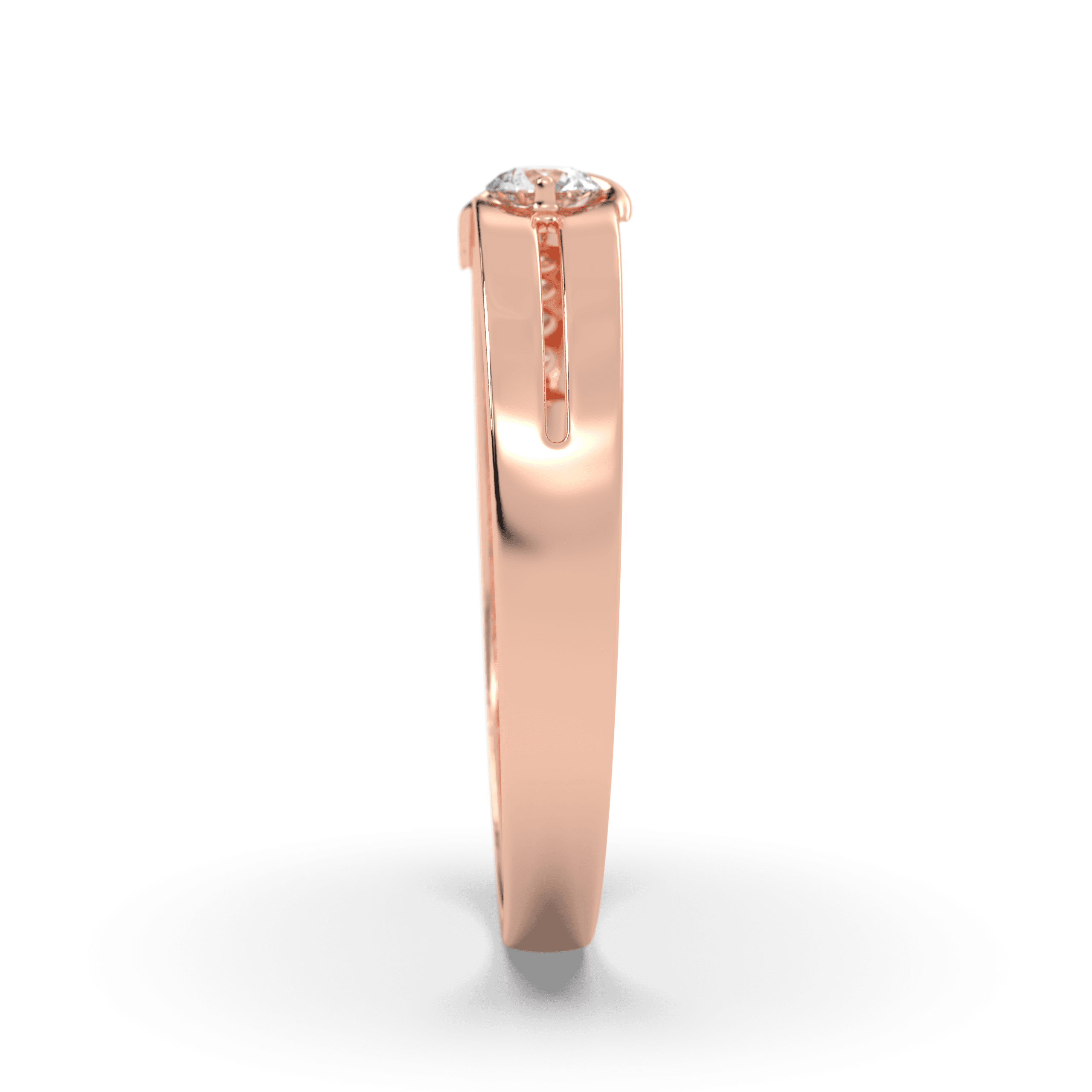 Vermeil Rose gold silver couple rings , 13