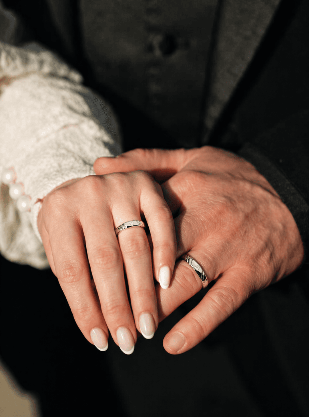 Silver couple rings , 13