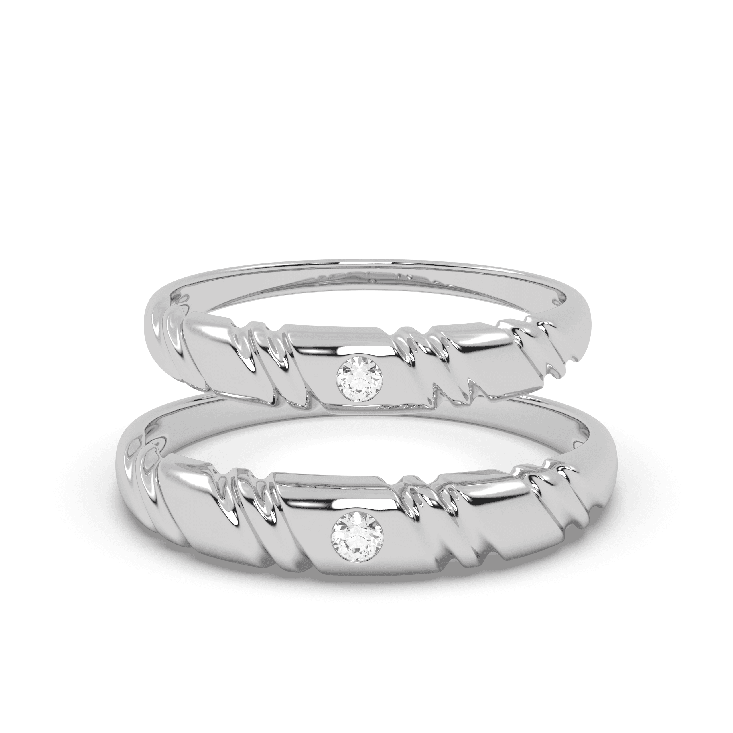 Silver couple rings , 13