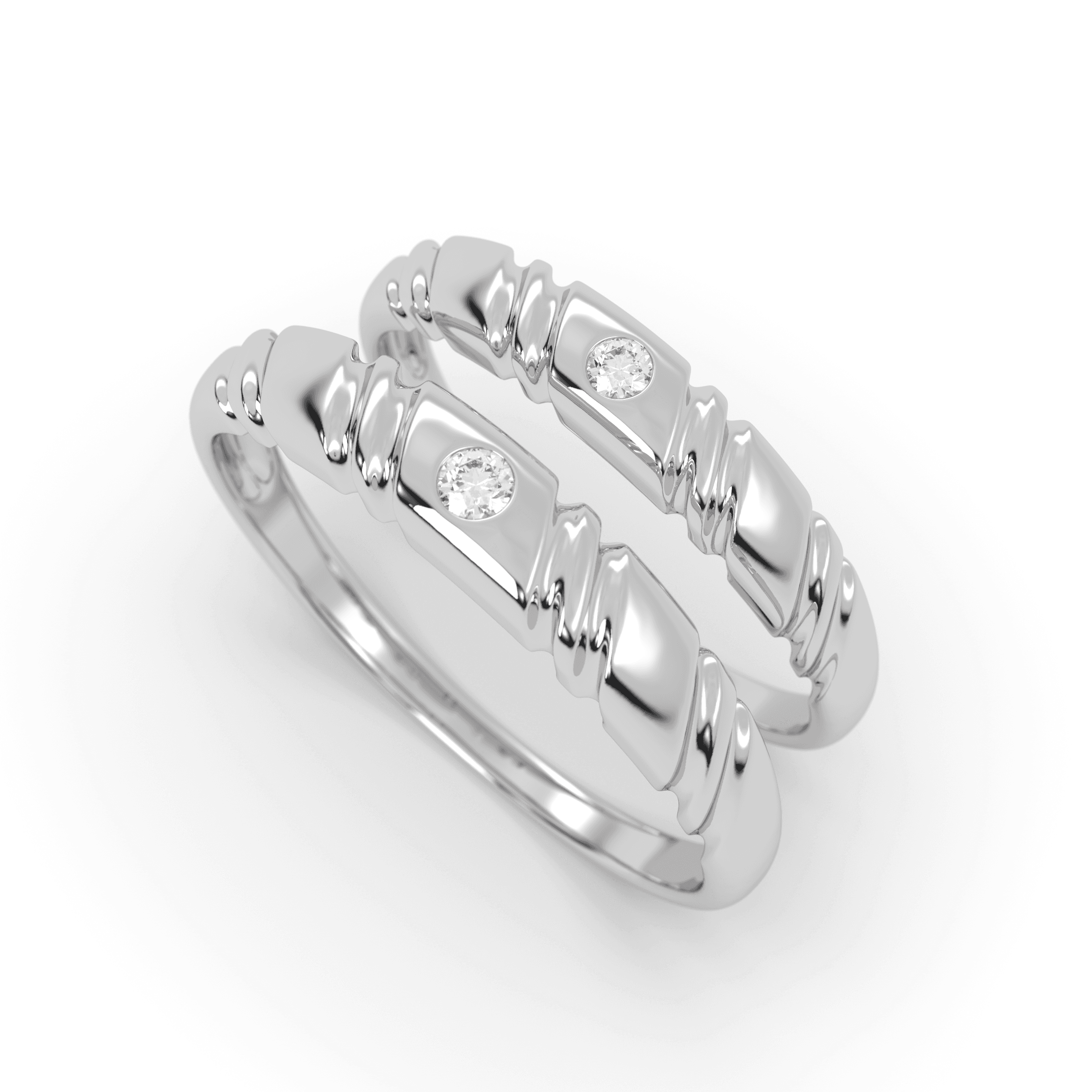 Silver couple rings , 13