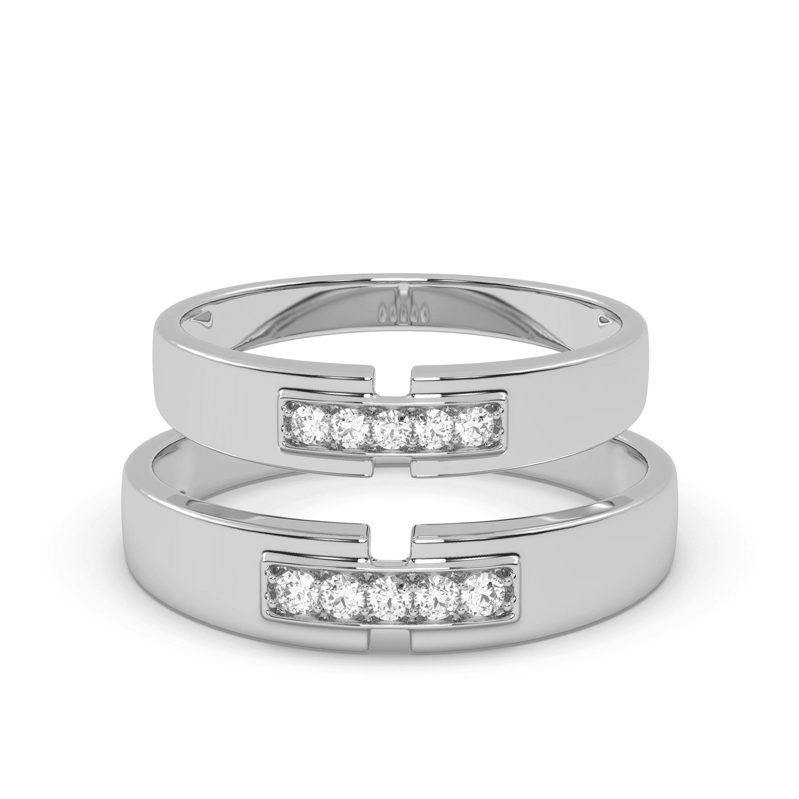 Twin Soul Matching Silver Couple Rings , 13