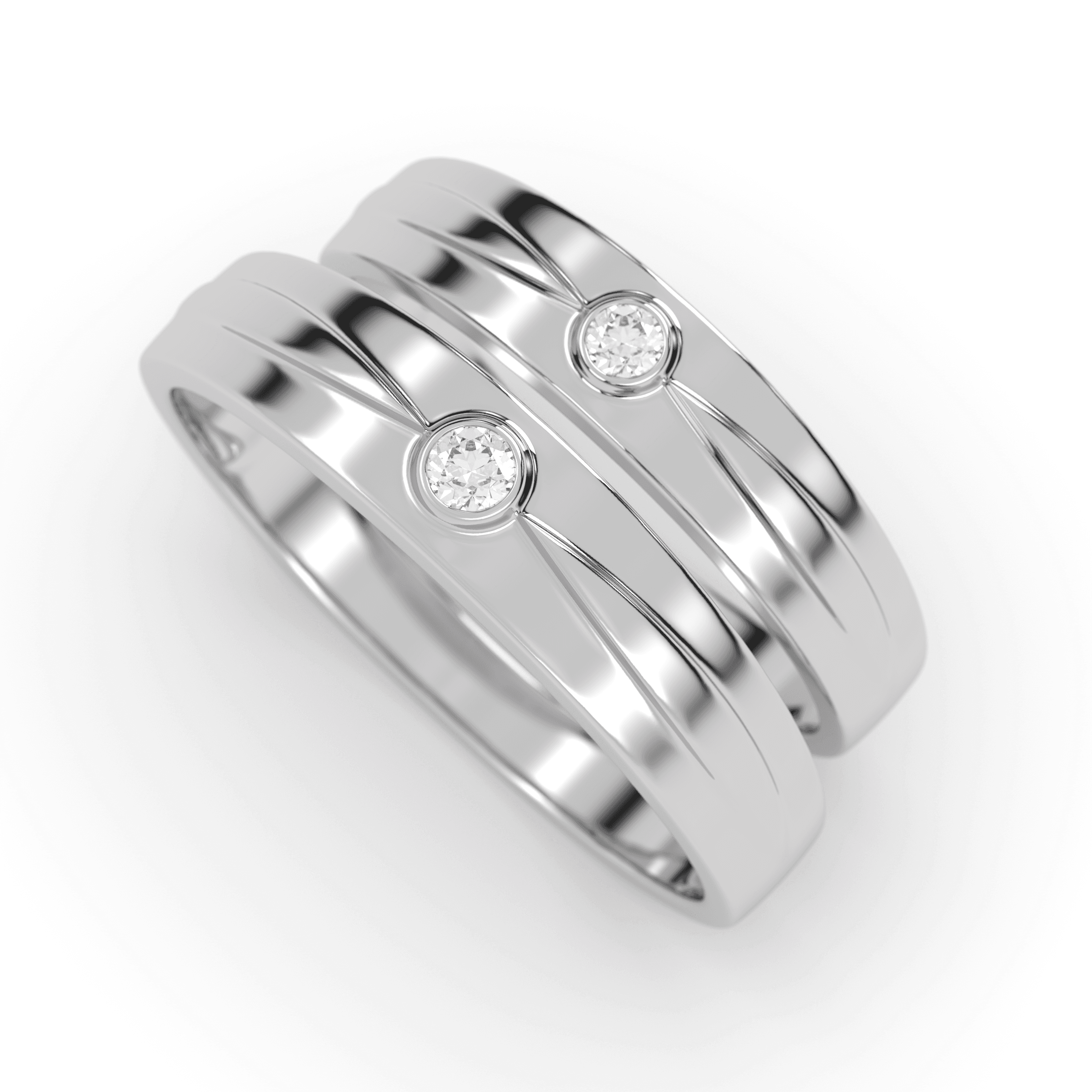 Classic Wave Matching Couple Rings , 13