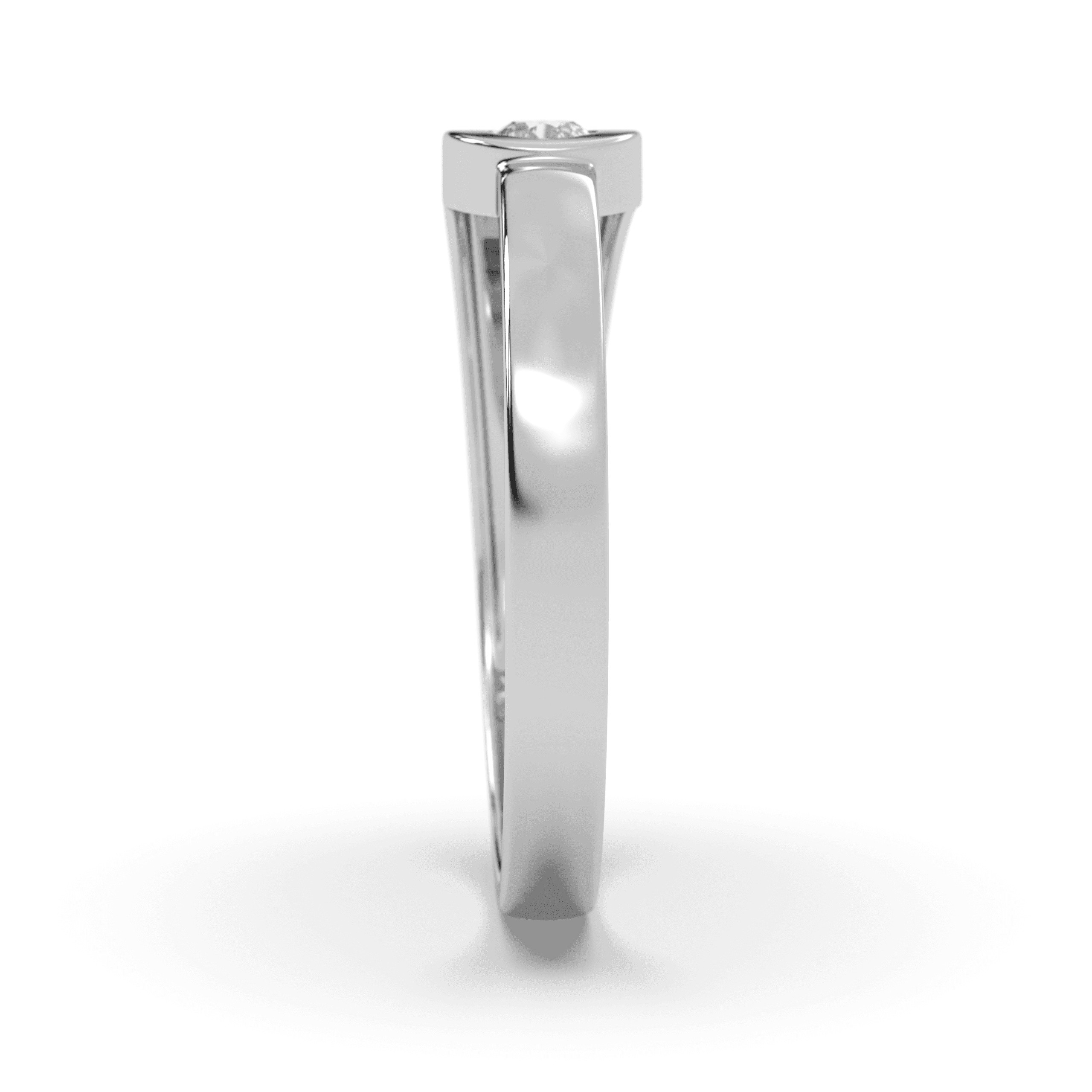 Twin Path Silver Couple Ring , 13