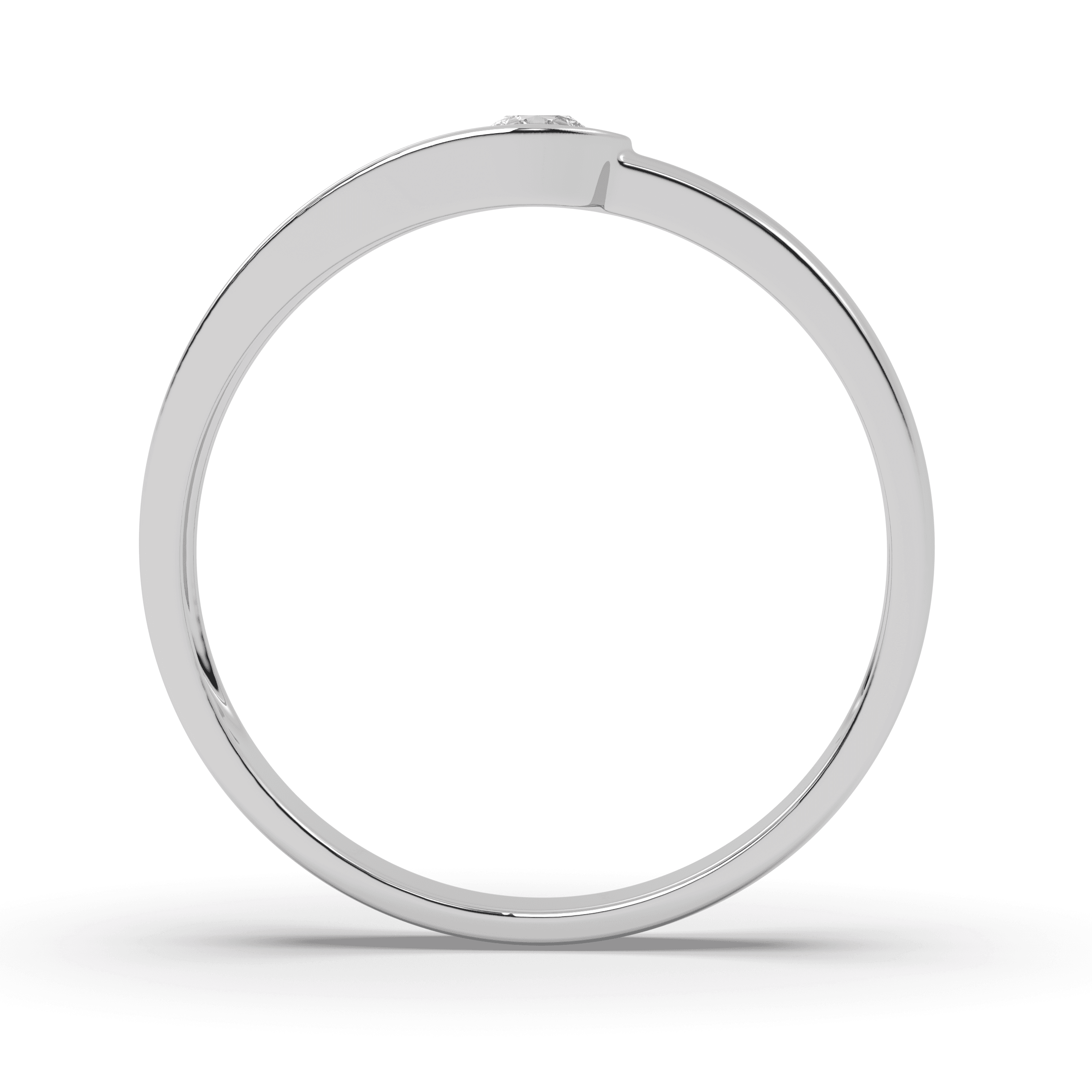 Twin Path Silver Couple Ring , 13
