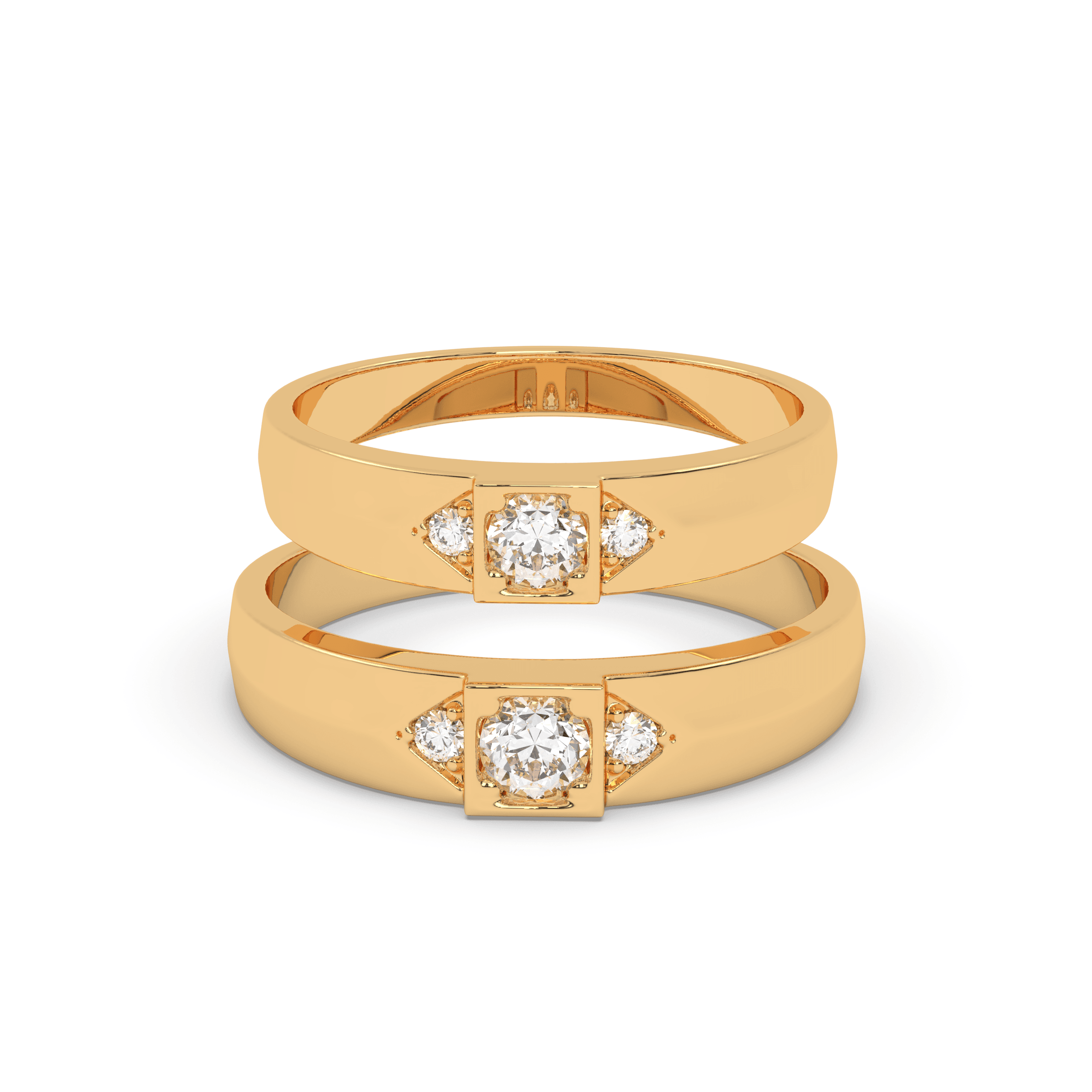 Pure Love Vermeil Gold Promise Ring Set , 13