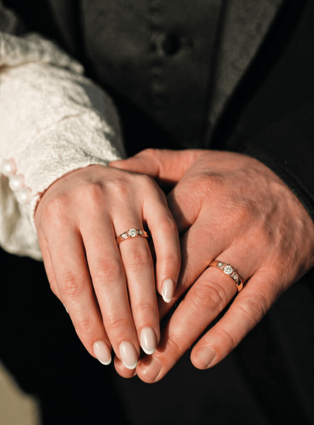 Eternal Bond Matching Vermeil gold Couple Rings , 13