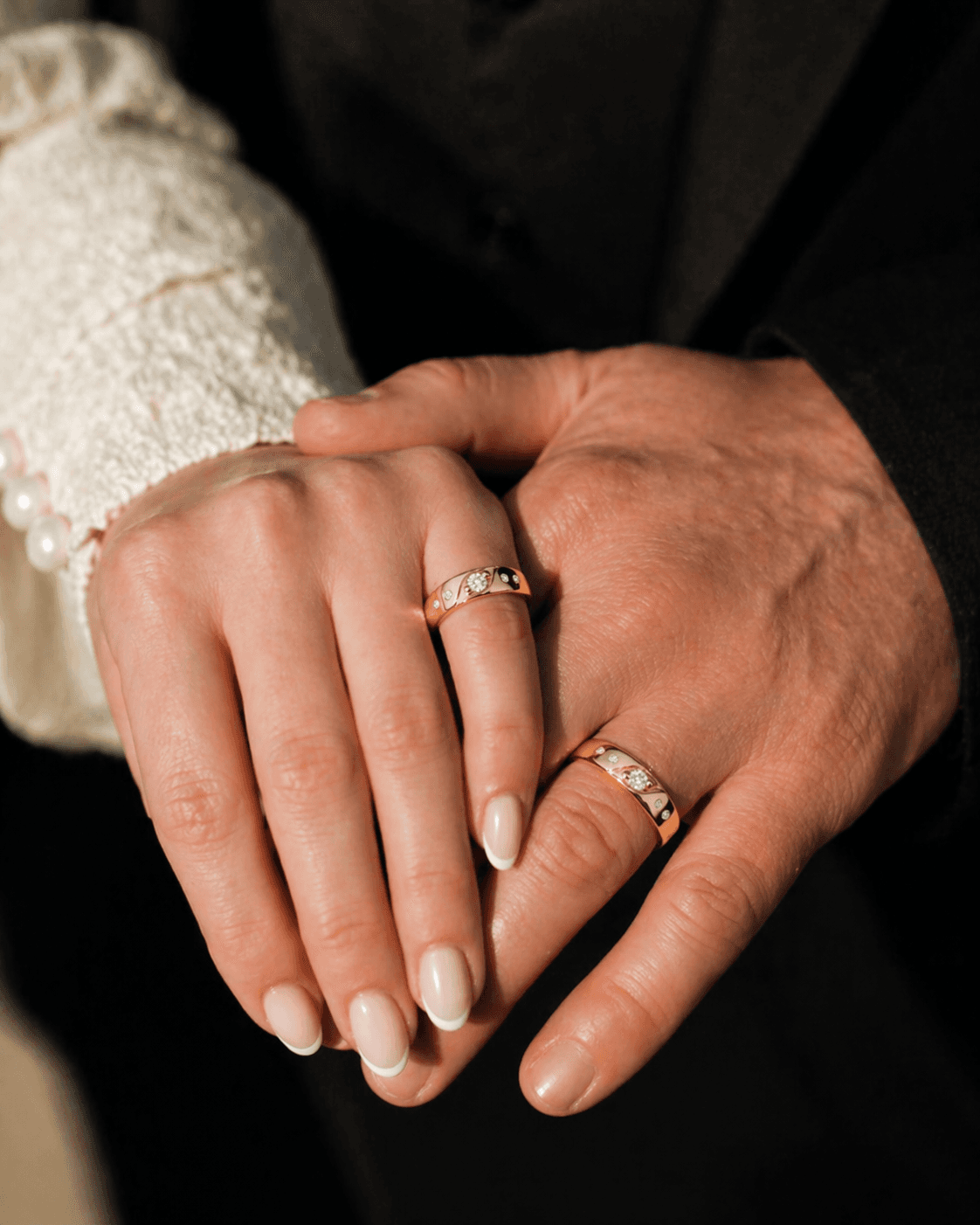 Eternal Wave vermeil gold Couple Ring , 13