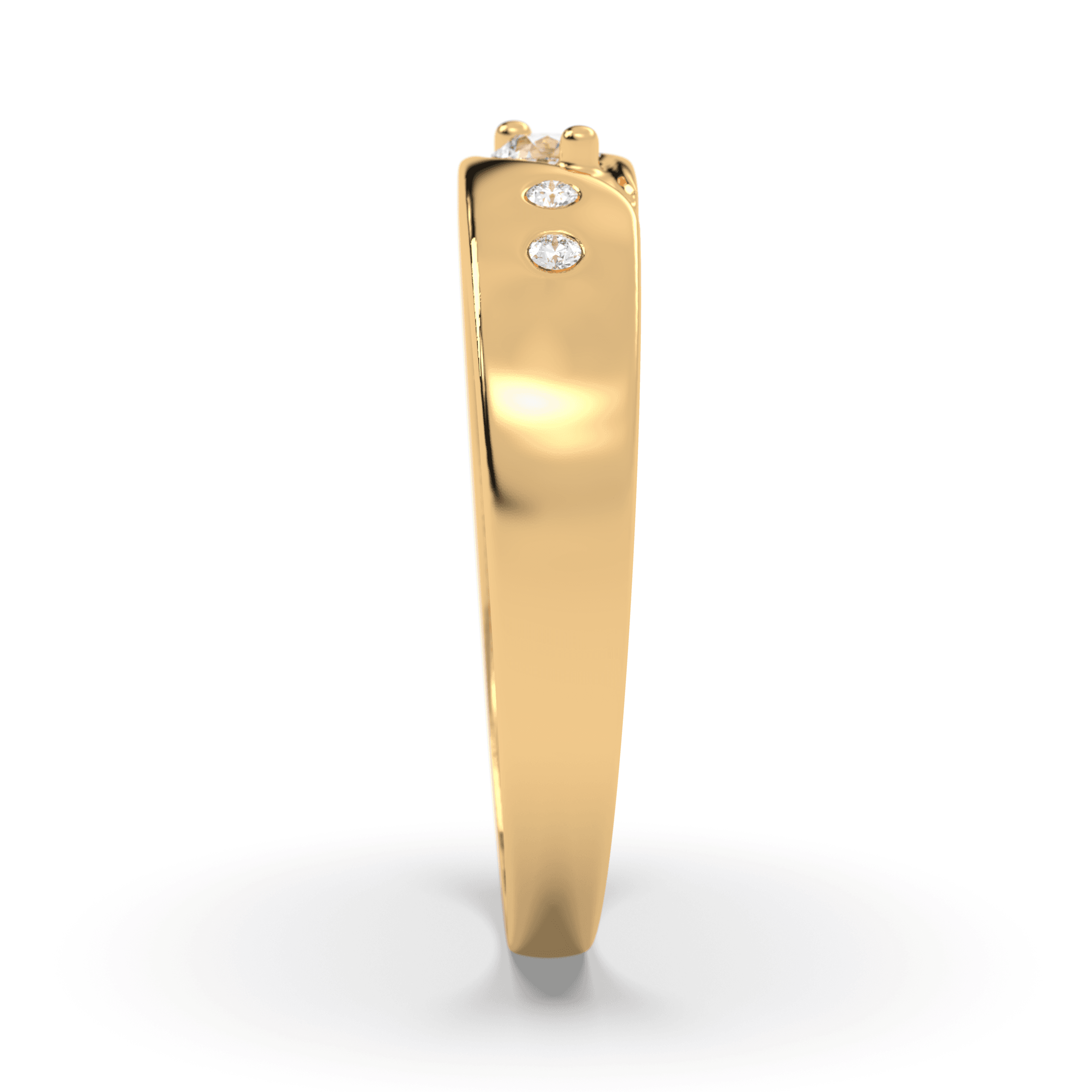 Eternal Wave vermeil gold Couple Ring , 13