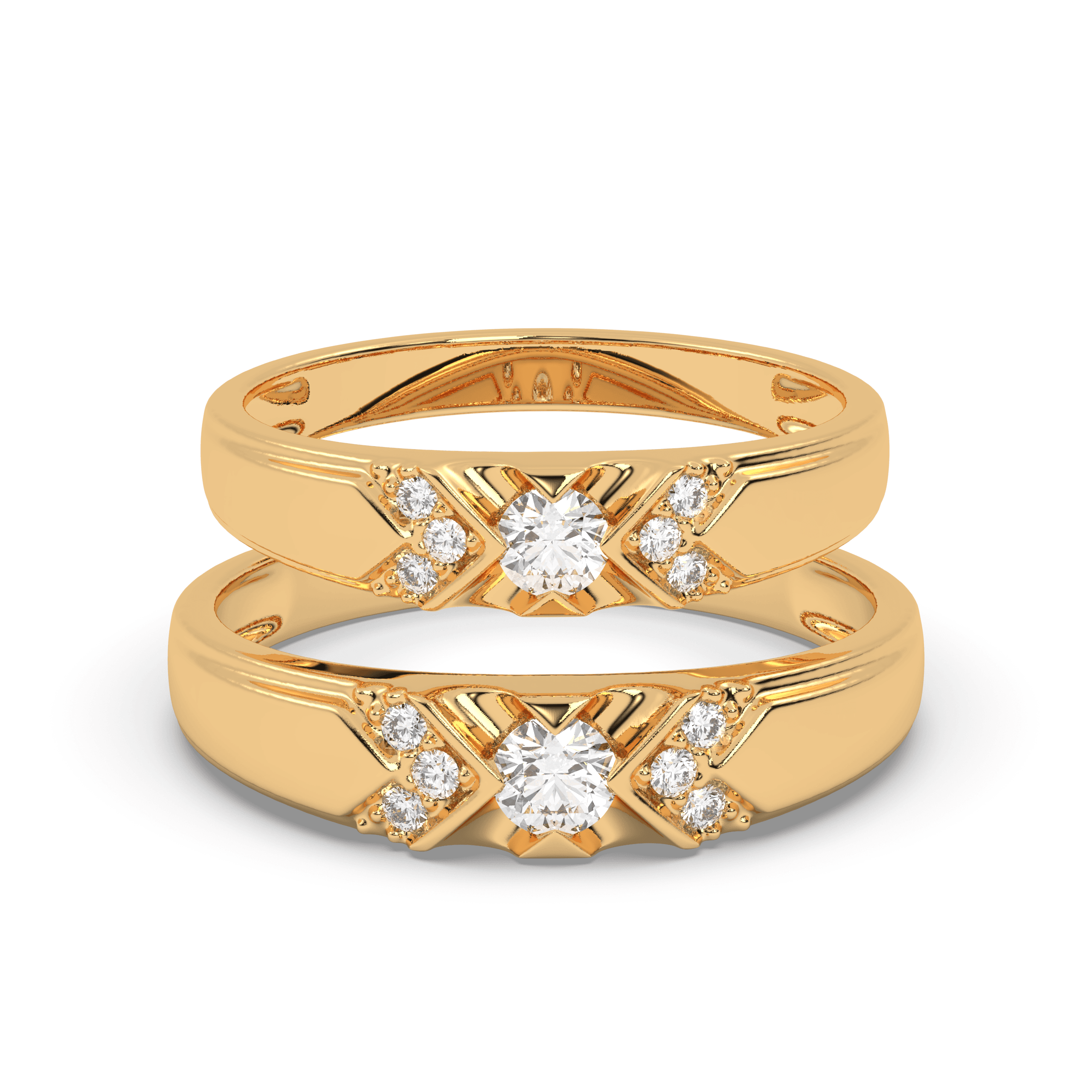 Eternal Bond Gold-Plated Vermeil gold Couple Rings. , 13