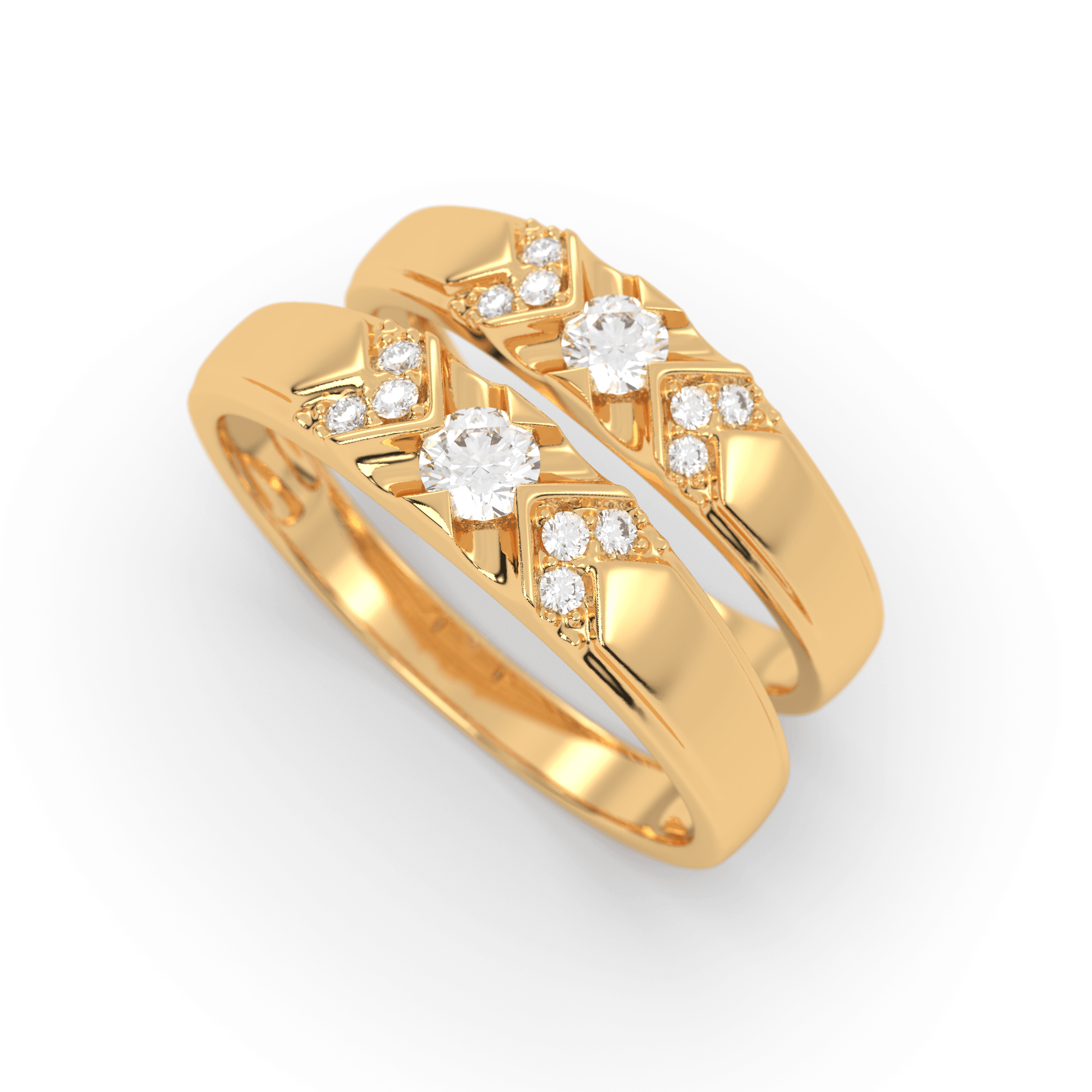 Eternal Bond Gold-Plated Vermeil gold Couple Rings. , 13
