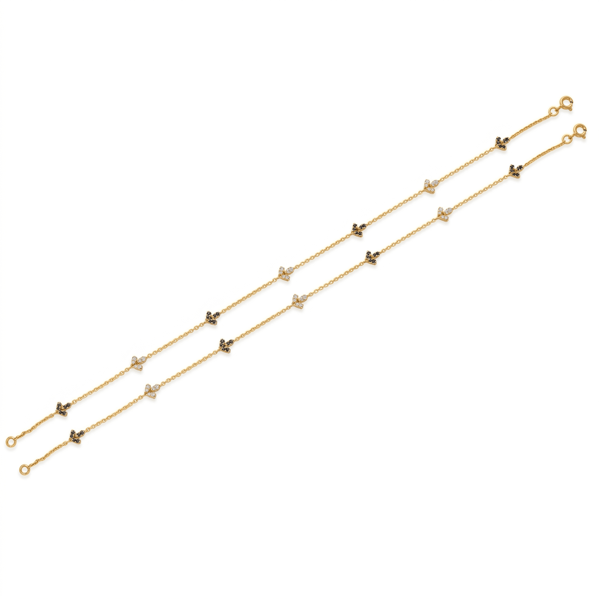Gold Vermeil Leaf Charm Anklet. ,