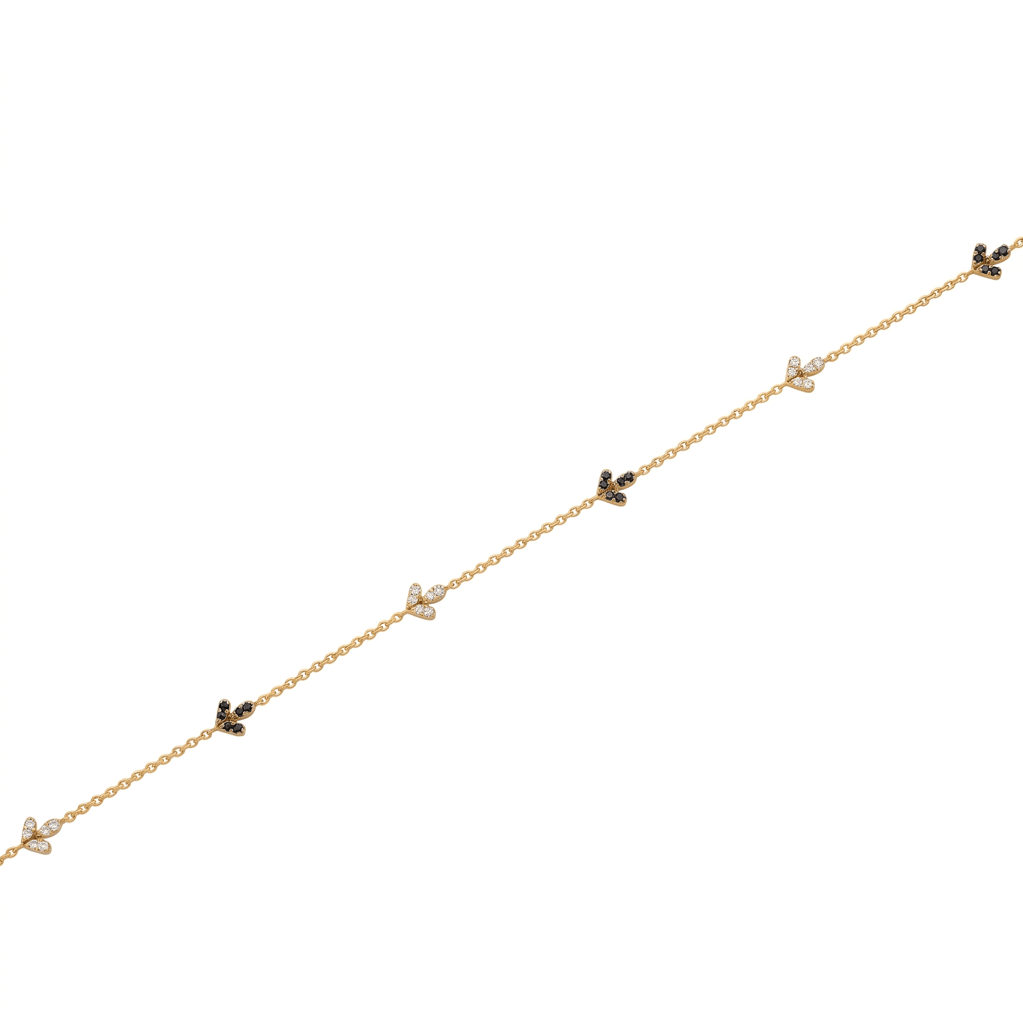 Gold Vermeil Leaf Charm Anklet. ,
