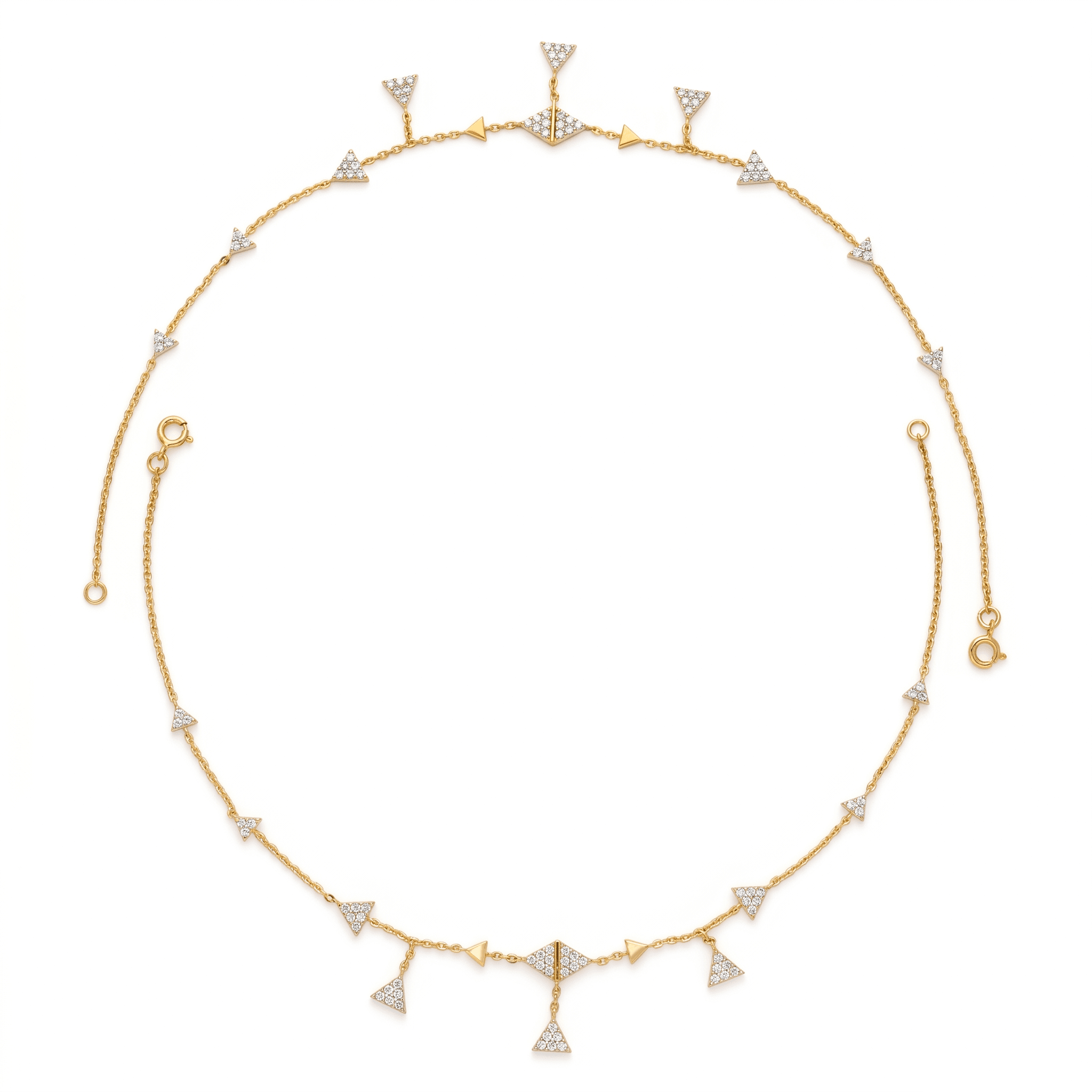 Geometric Charm Gold Vermeil Anklet. ,