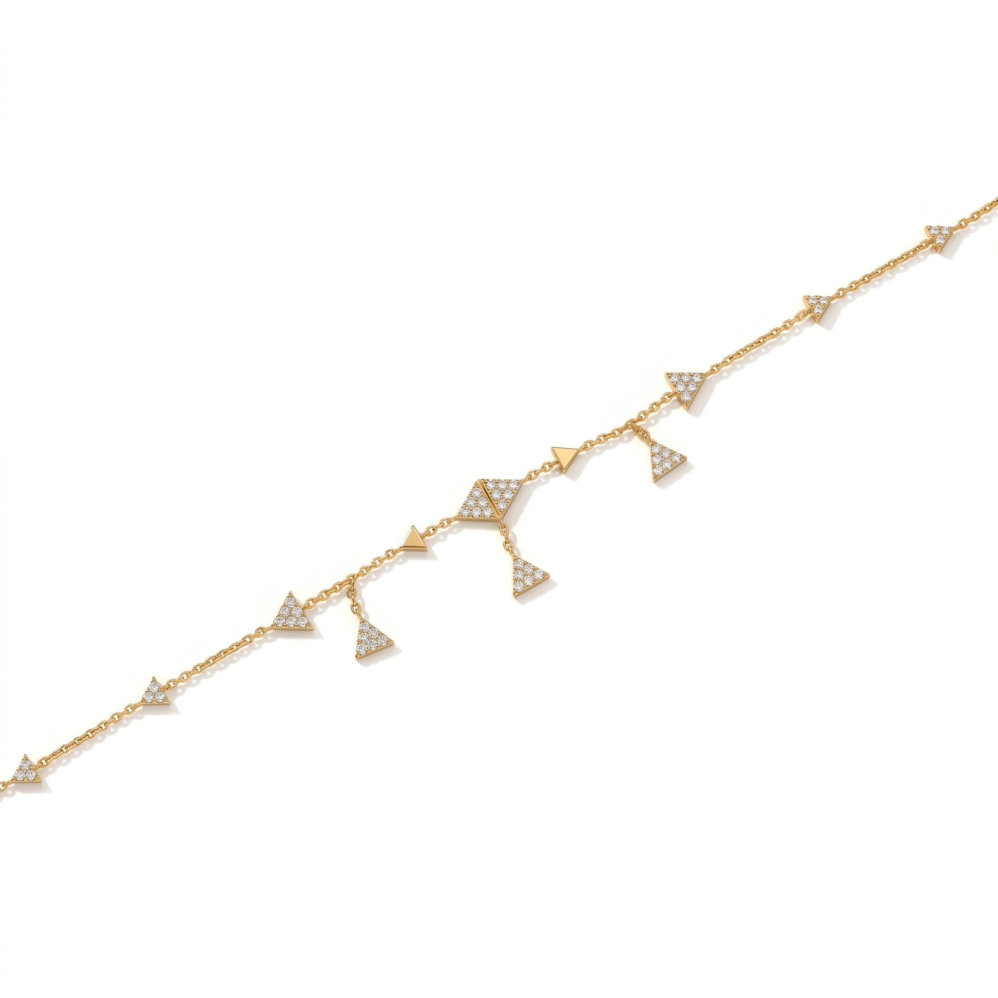 Geometric Charm Gold Vermeil Anklet. ,