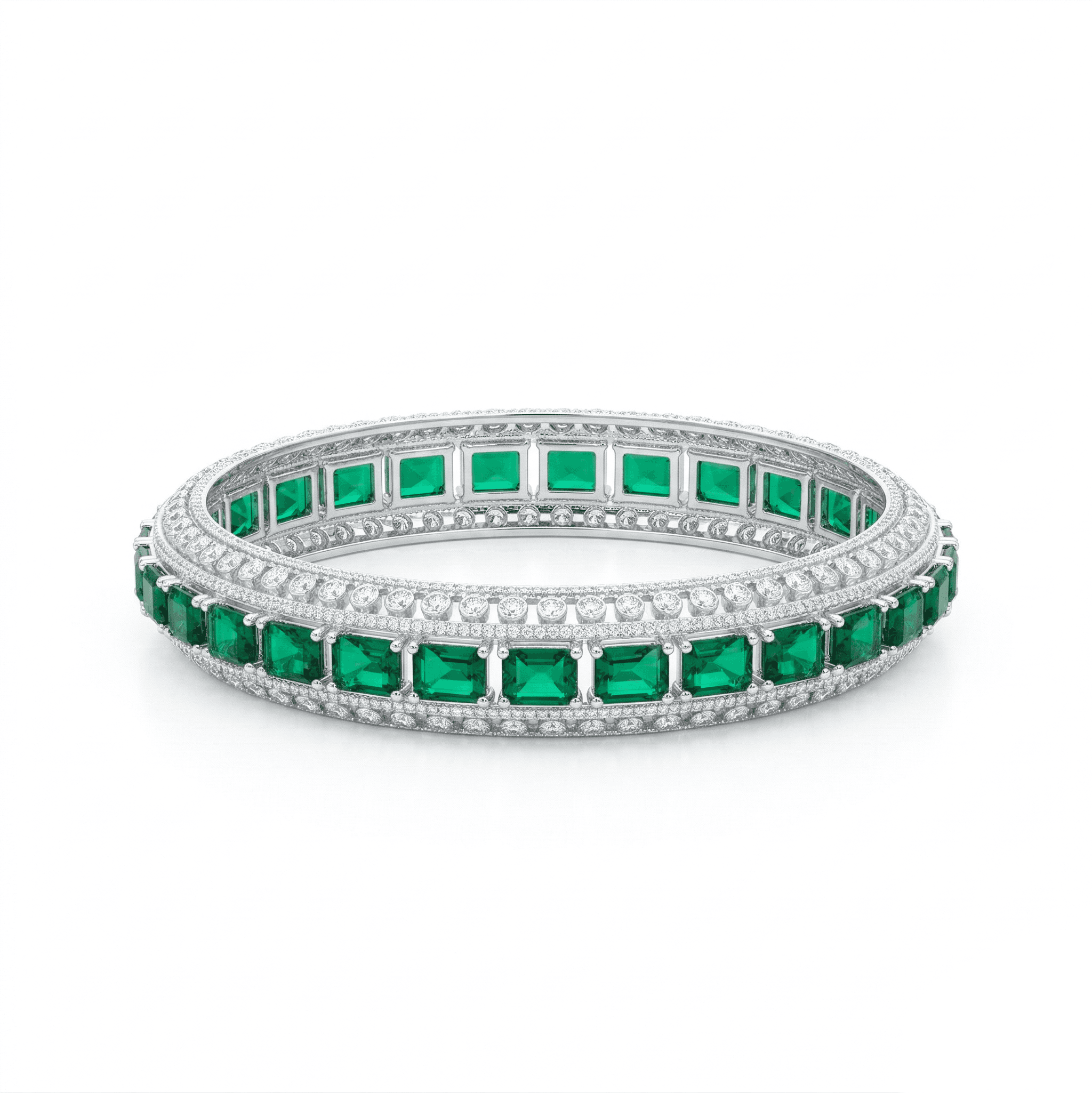 Emerald Eternity Bangle , 2.3