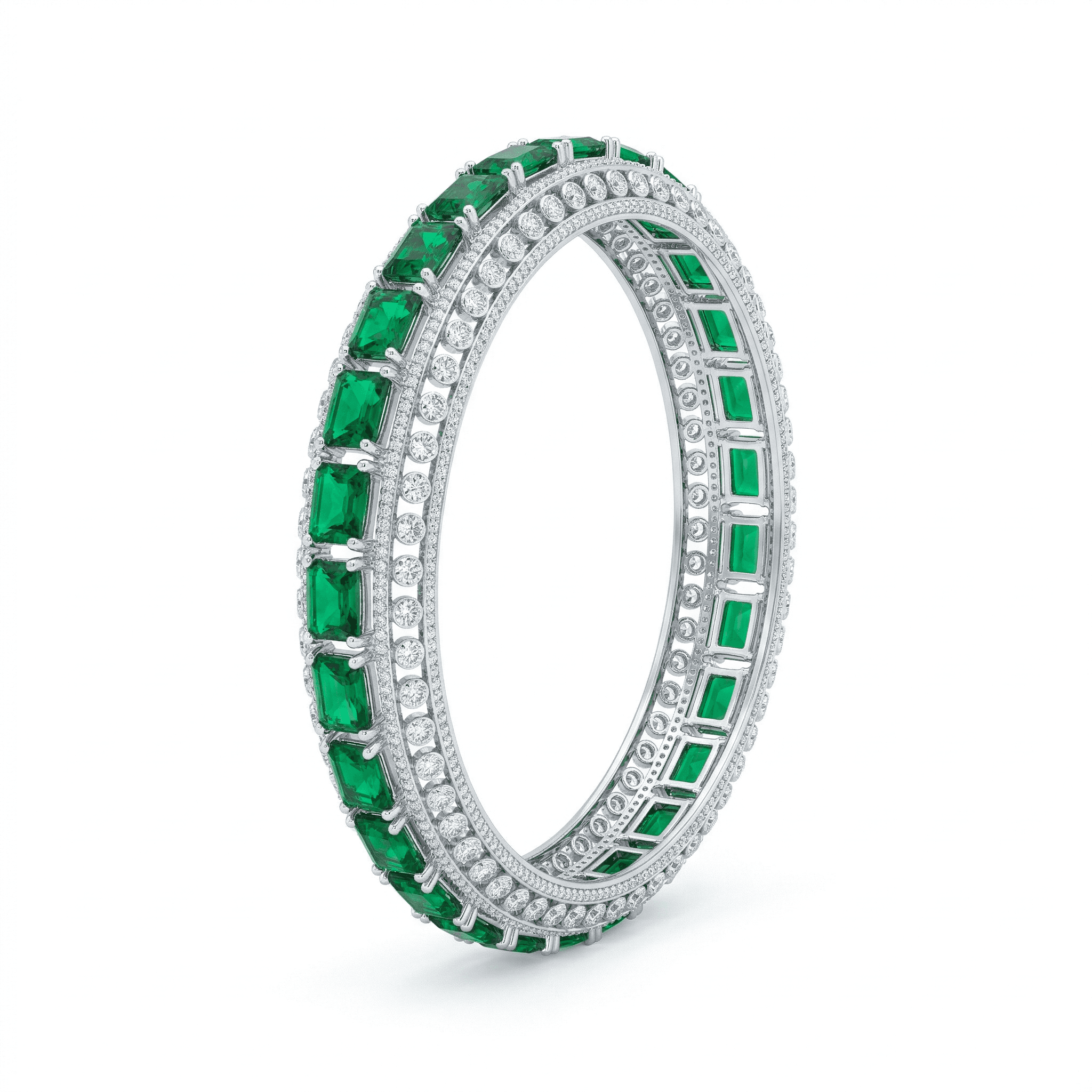 Emerald Eternity Bangle , 2.3