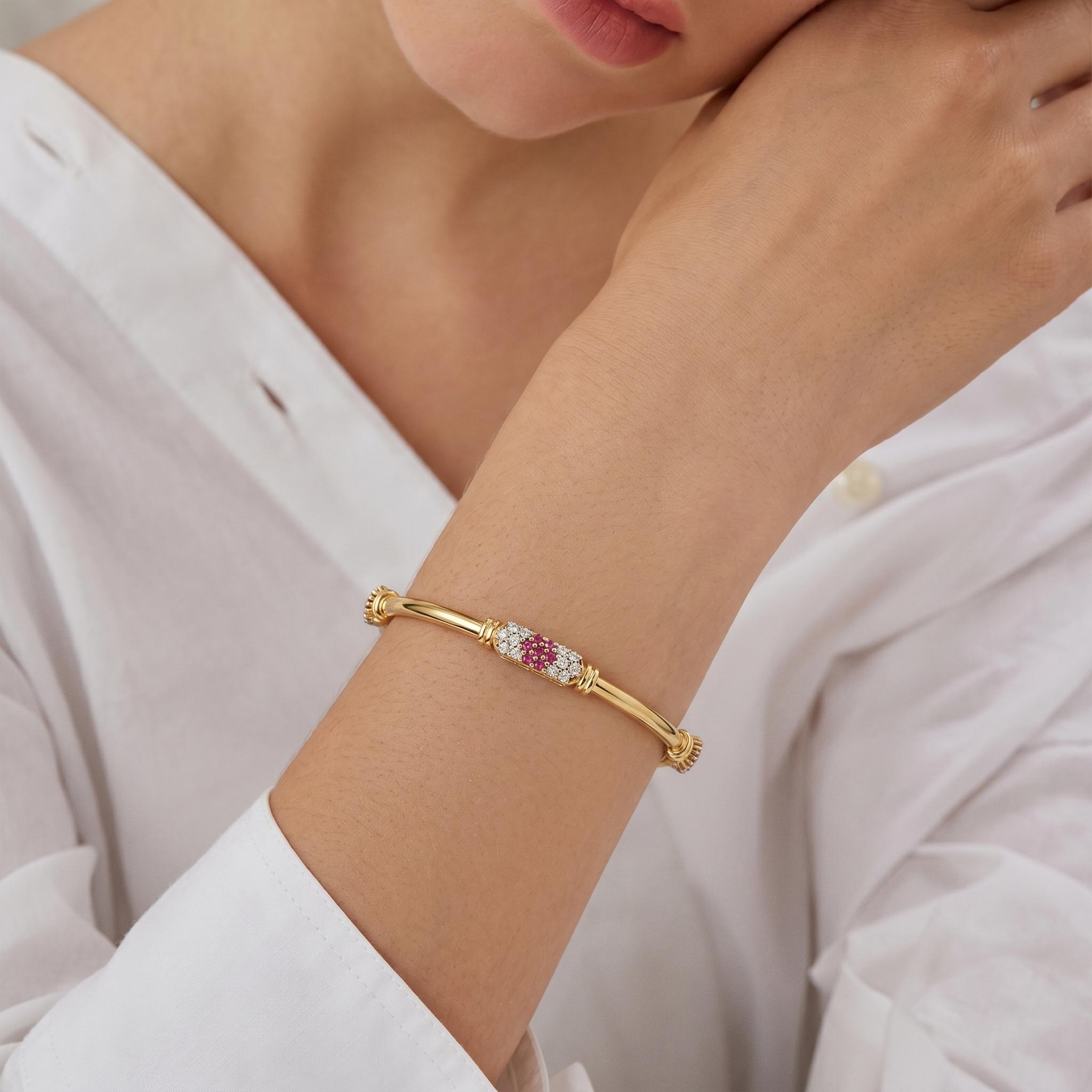 Dainty Floral Bangle , 2.3
