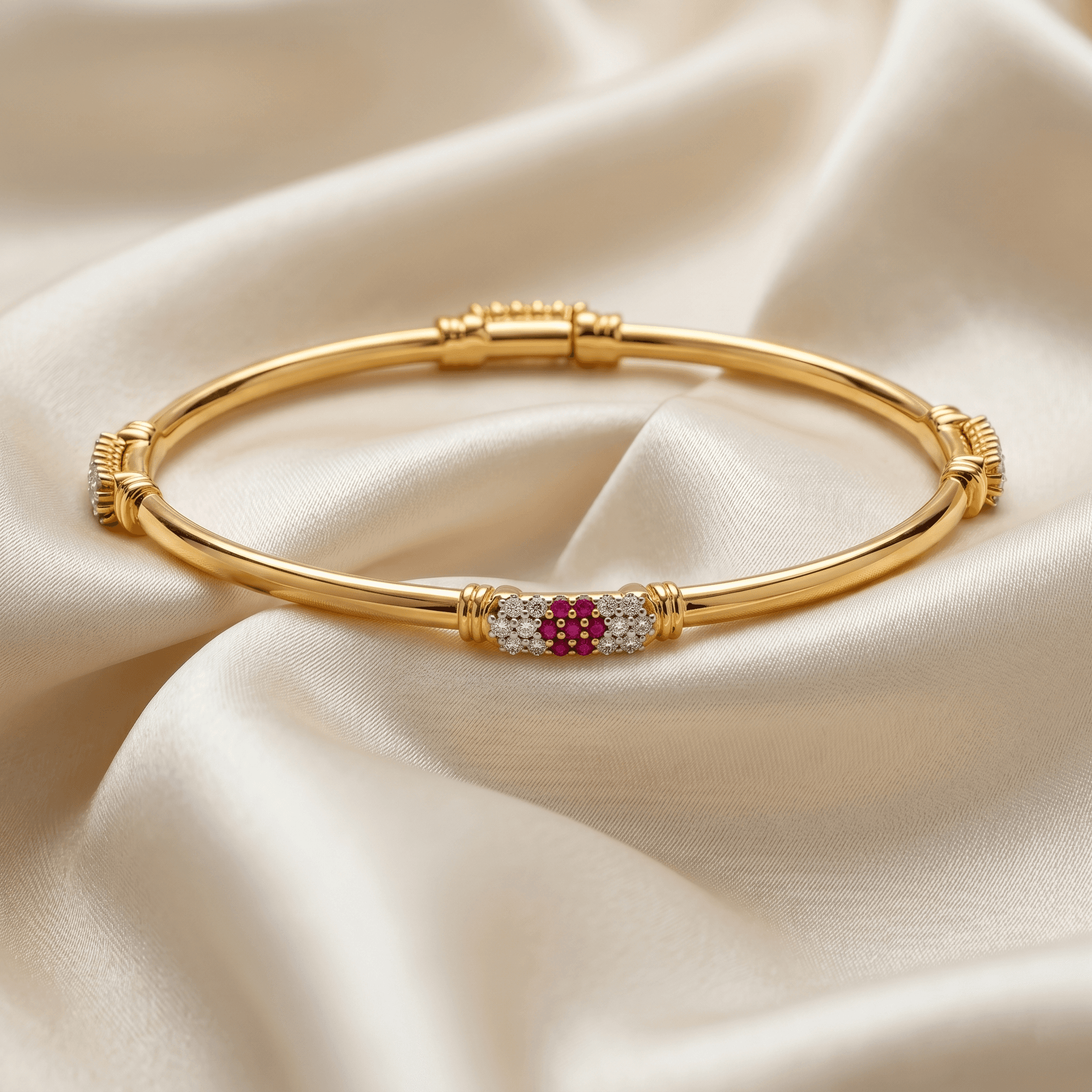 Dainty Floral Bangle , 2.3
