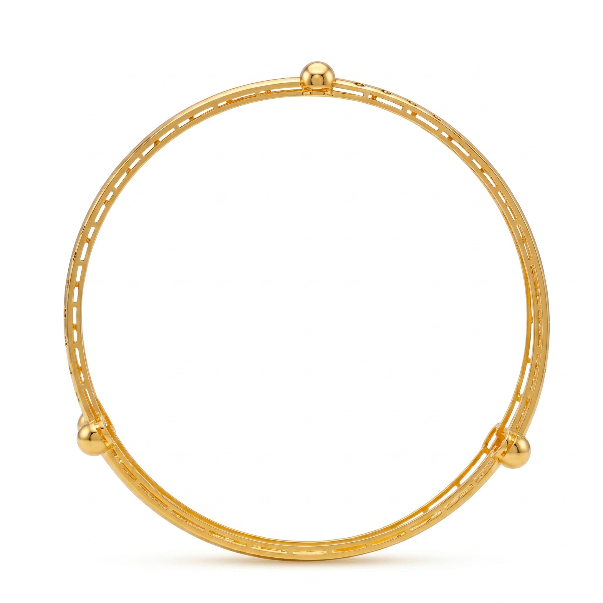 Floral Crossover Ball Bangle , 2.3