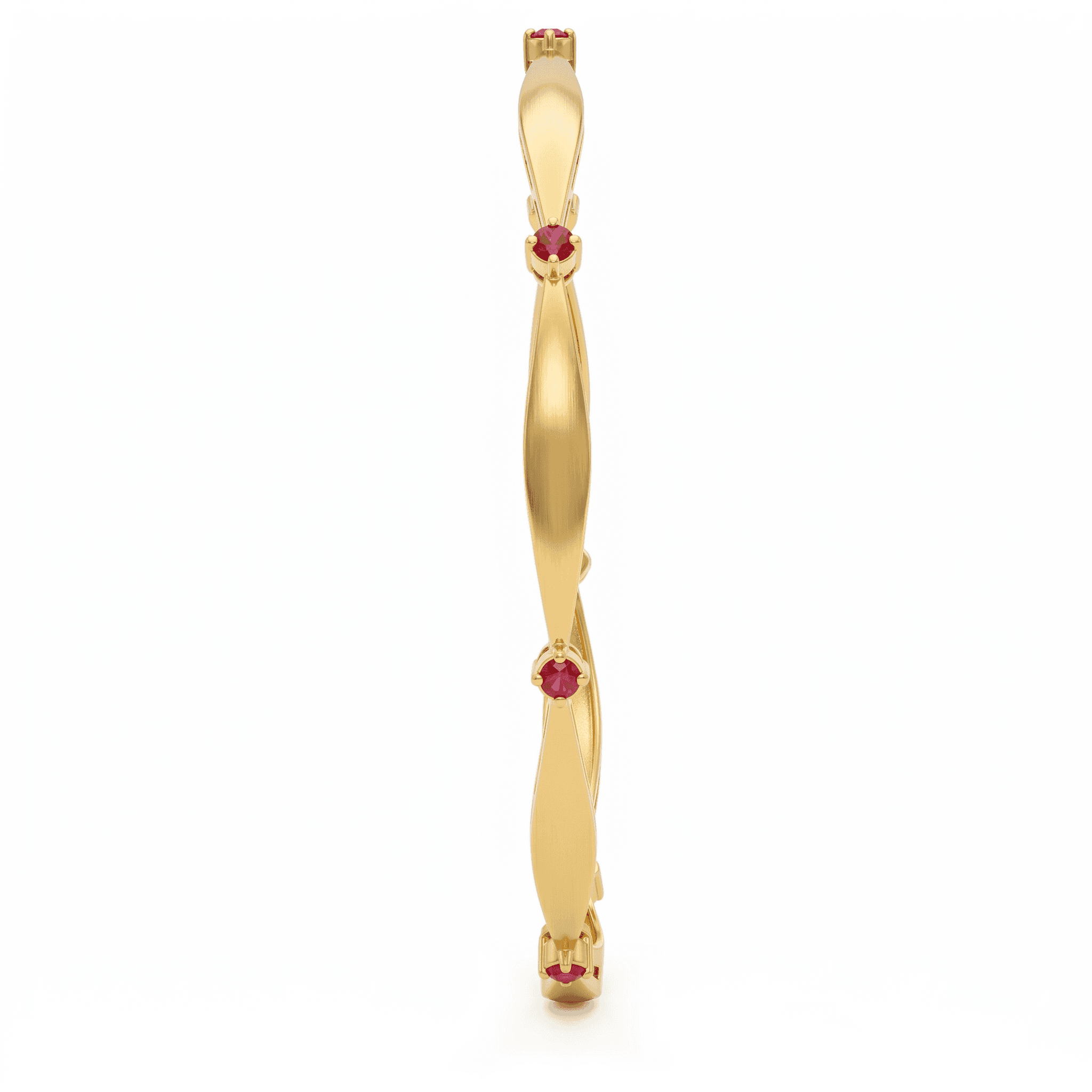 Dainty Ruby Station Bangle , 2.3