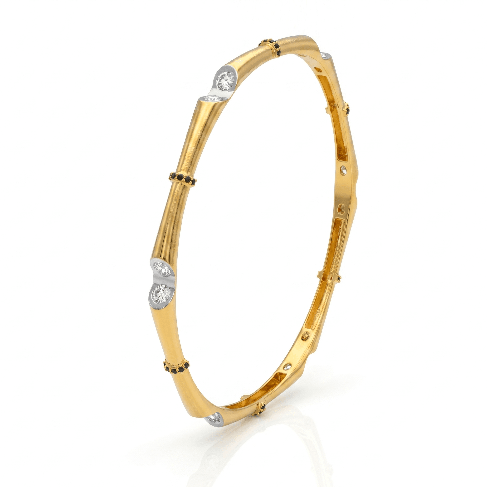 Bamboo Station Solitaire Bangle , 2.3