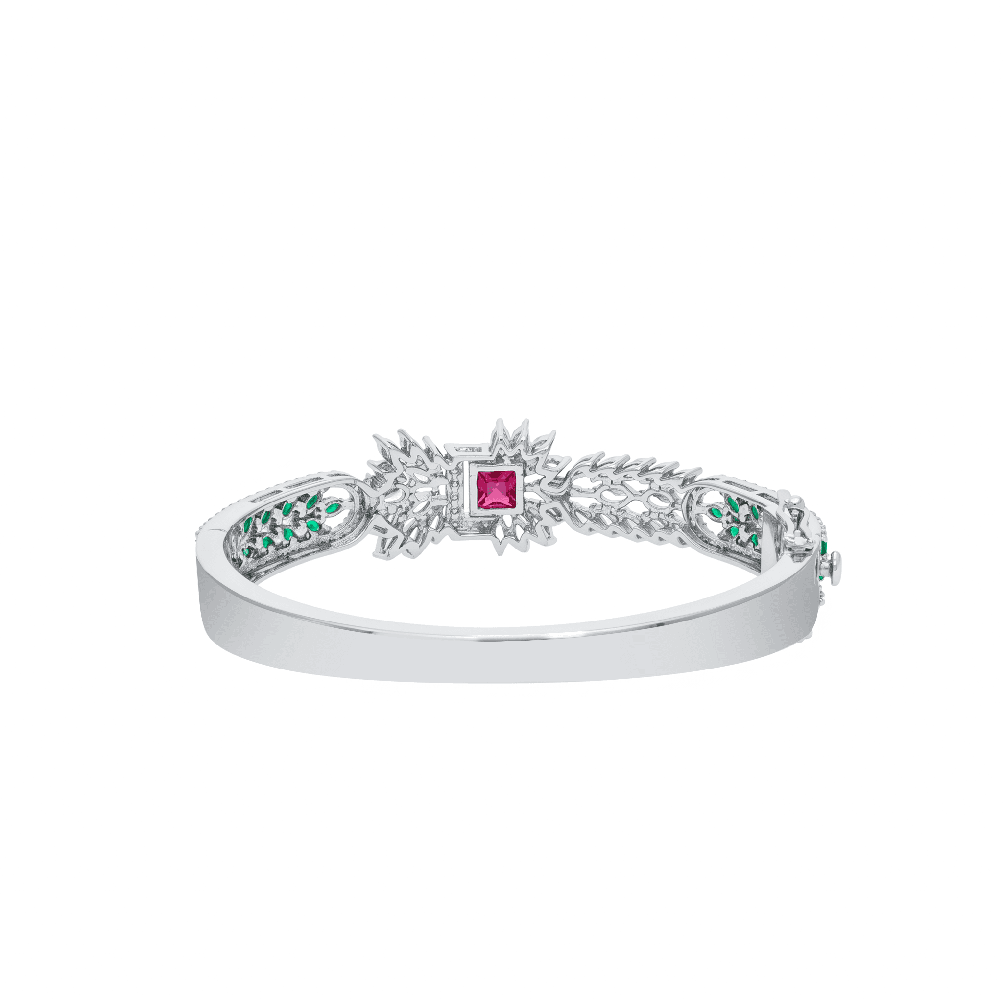 Royal Ruby Floral Bangle , 2.3