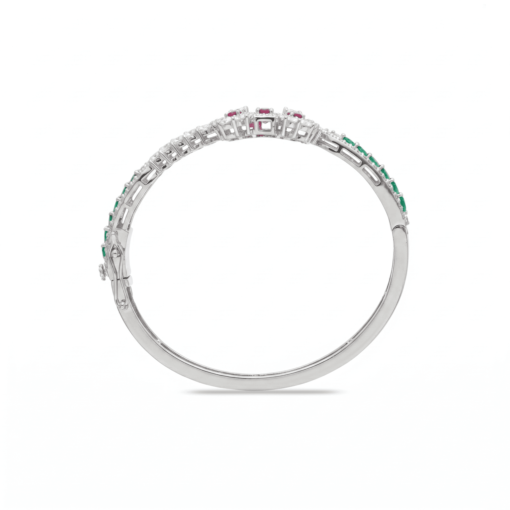 Royal Ruby Floral Bangle , 2.3