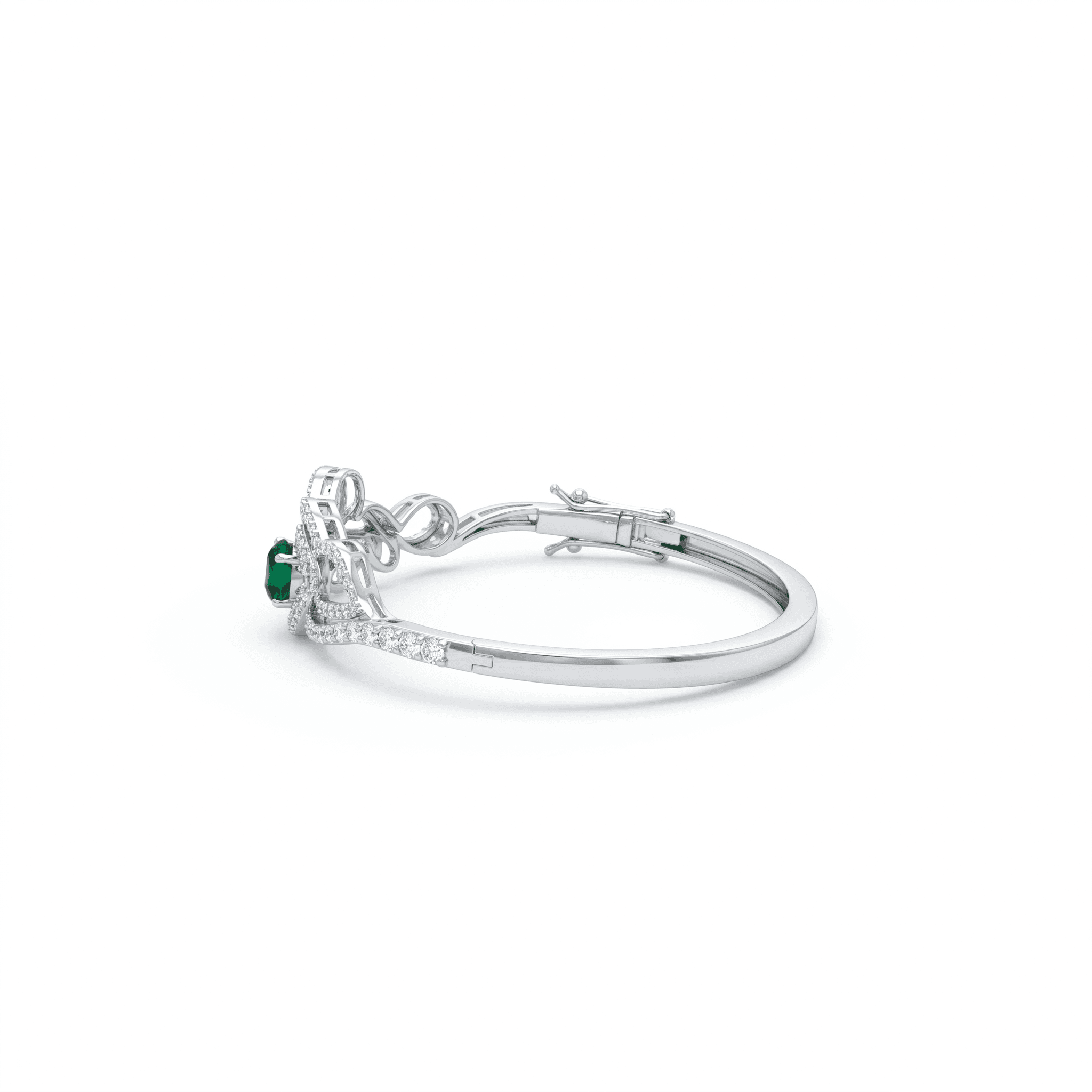 Enchanted Swirl Silver Bangle , 2.3