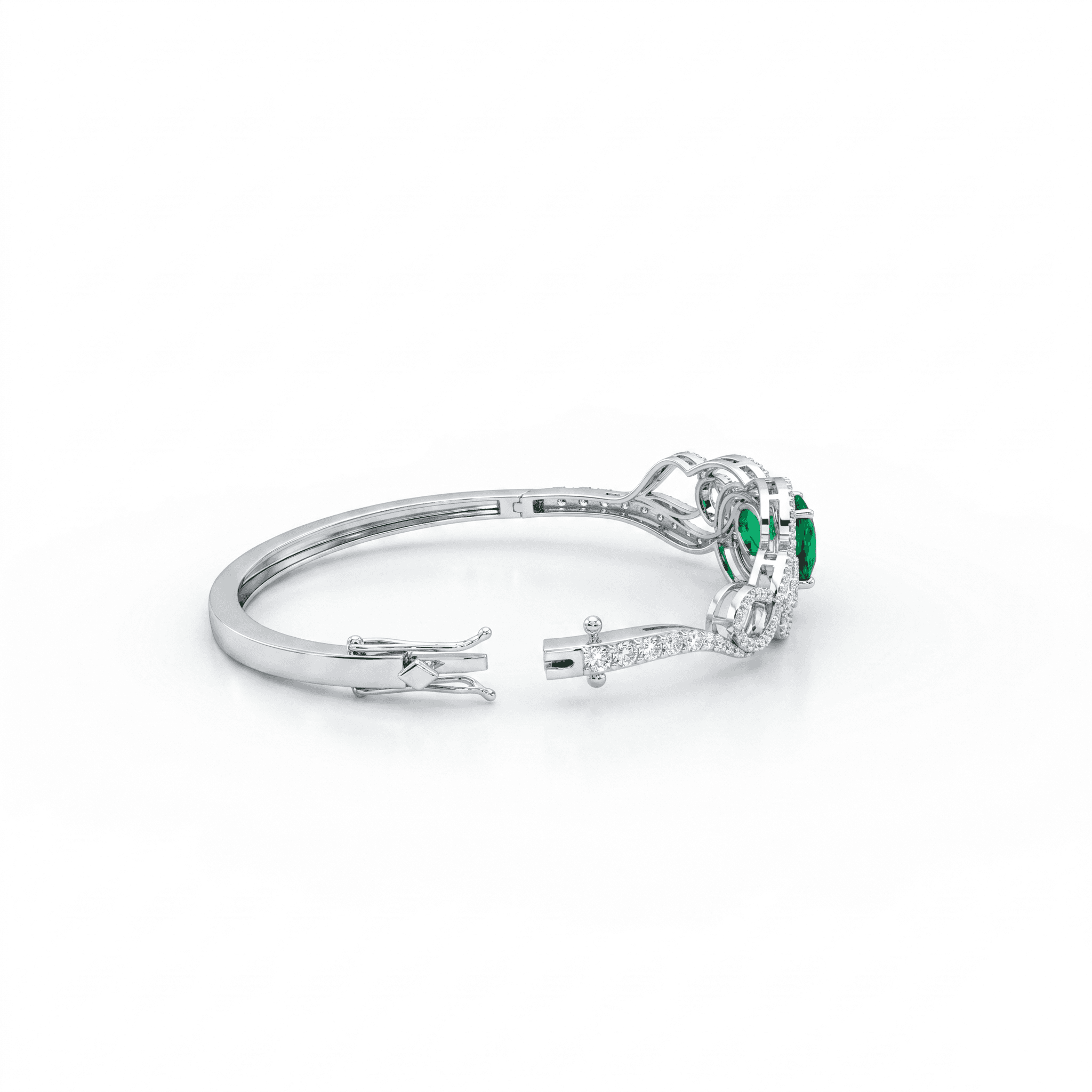 Enchanted Swirl Silver Bangle , 2.3