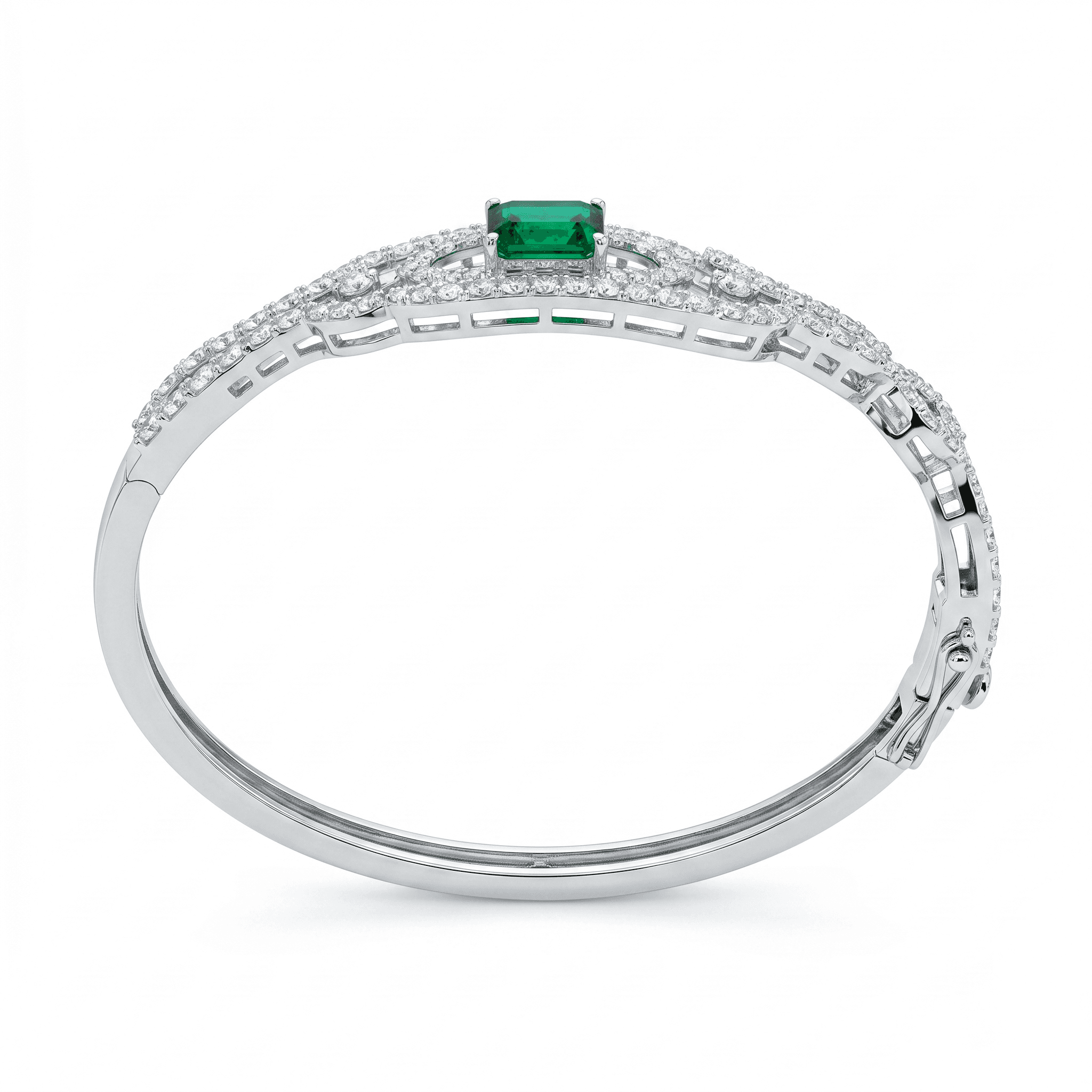 Enchanted Swirl Silver Bangle , 2.3